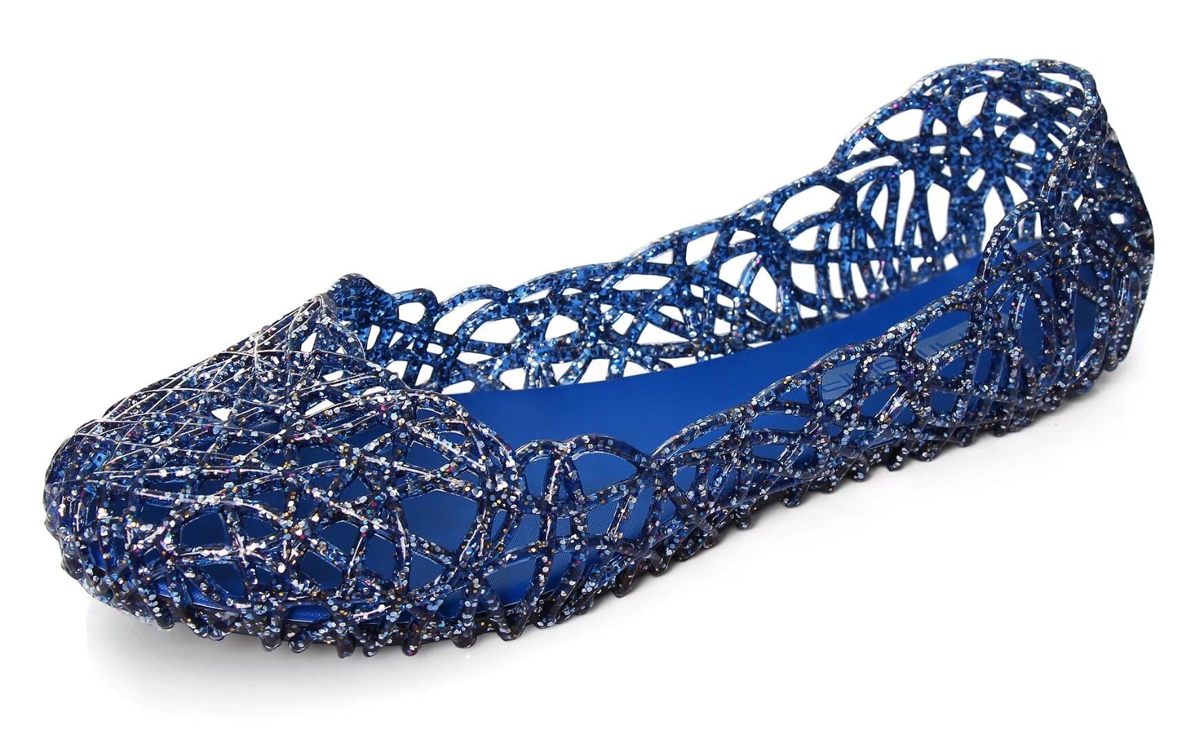 Stunning Women's Jelly Sandals Slip On Crystal Clear Beach Shoes - Soft Hollow Ballet Flats for Summer, Pool, Vacation & Outdoor Activities