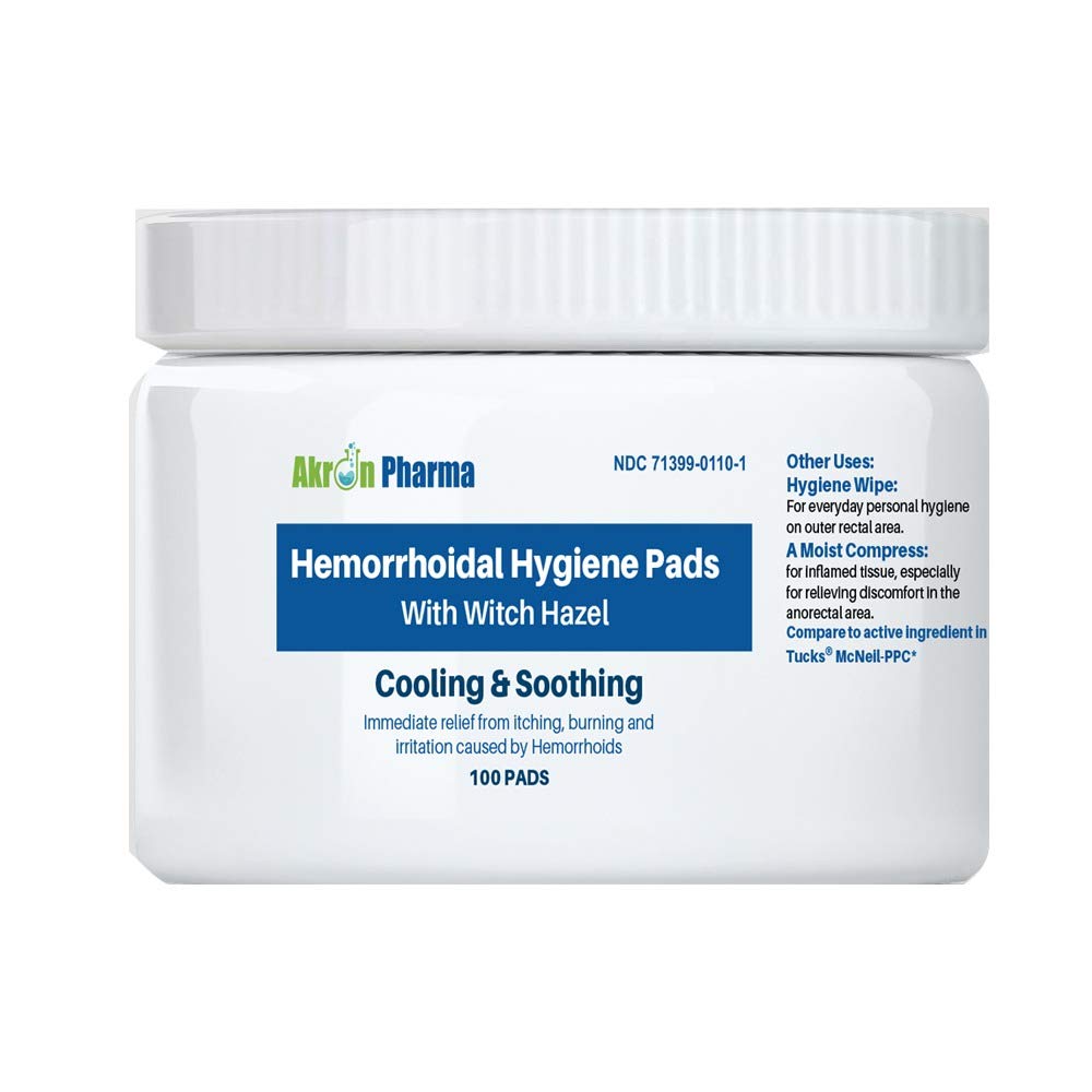 Witch Hazel Hemorrhoidal Pads - Soothing Relief for Hemorrhoids & Discomfort | Compare to Tucks Pads | Ideal for Postpartum Care & Post-Surgery Comfort