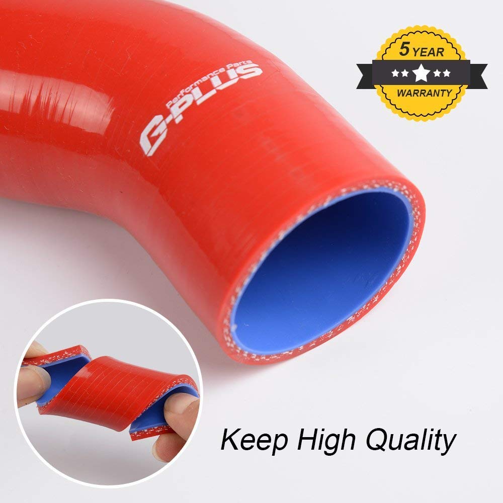 High-Performance Silicone Radiator Hose Kit for Porsche 944 with Bleeder Valve - Upper Coolant Hose Replacement with Clamps (Red) - Perfect for Racing, Car Restoration & Performance Upgrades