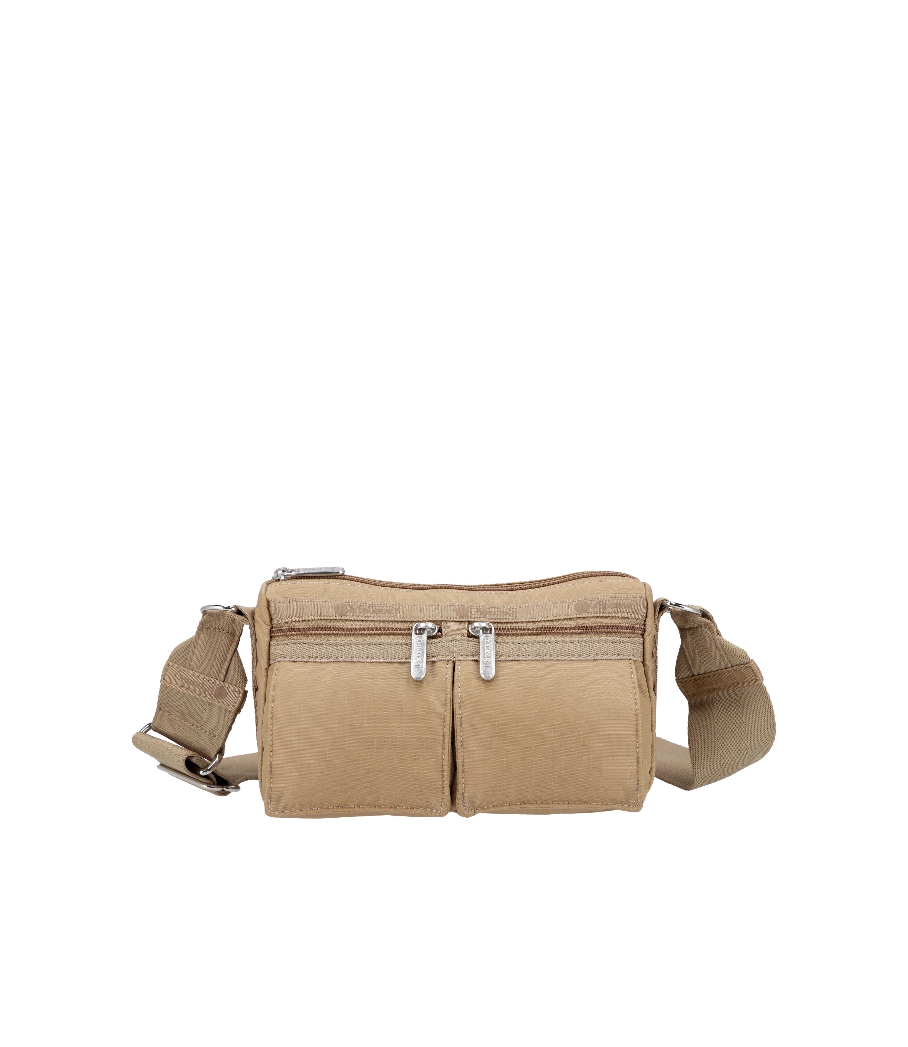 East West Double Pocket Crossbody Bag - Stylish & Functional for Travel, Work & Everyday Use