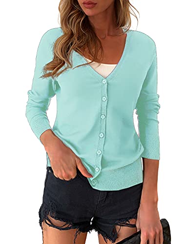 01-r-v Neck-mint Green