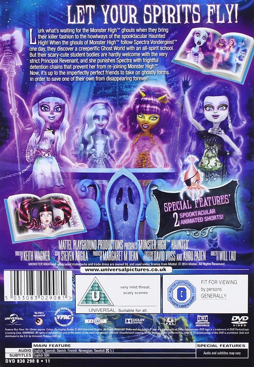 Monster High: Haunted DVD - Collector's Edition | Scary Movie for Kids & Teens | Perfect for Halloween Parties & Sleepovers