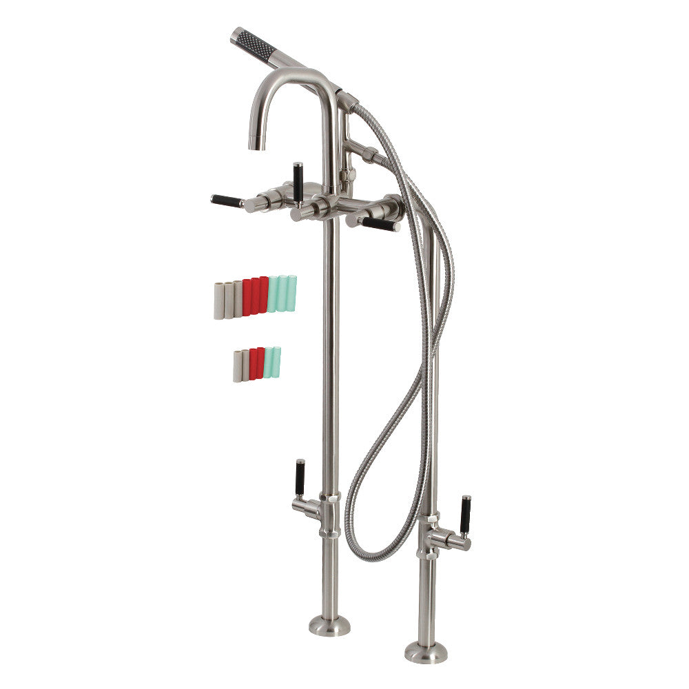 Vintage Style Aqua CCK8406DKL Freestanding Bathtub Faucet with Supply Lines & Stop Valve - Perfect for Bathroom Renovation & Luxury Spa Experience