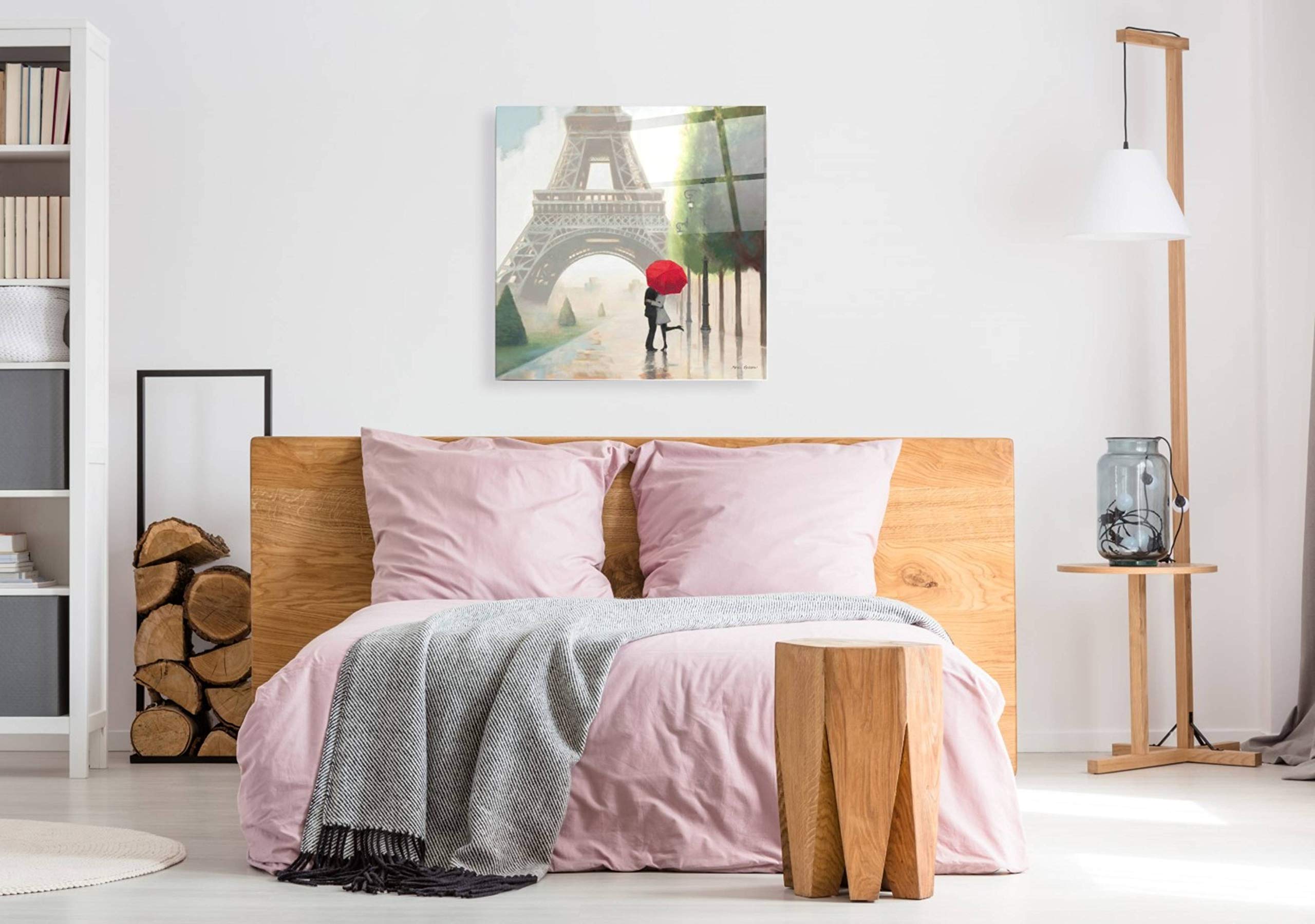 Marco Fabiano 'Paris Romance II' Acrylic Glass Wall Art - 36x36 Inches Modern Home Decor for Living Room, Bedroom & Office