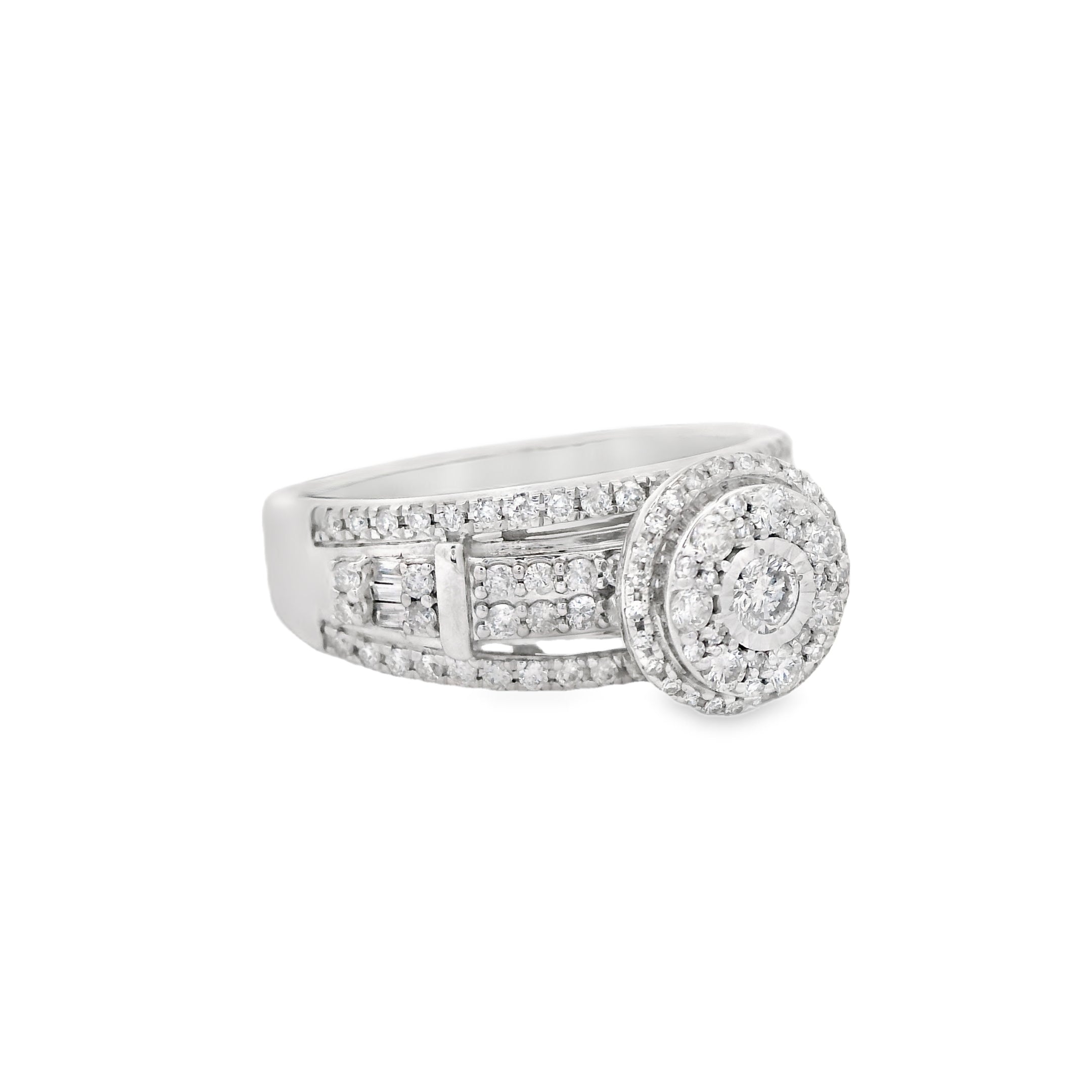 14K White Gold Trio Diamond Ring Set for Women - Elegant Stackable Wedding Bands, Anniversary & Engagement Jewelry Gift - Perfect for Bridal, Party & Everyday Wear