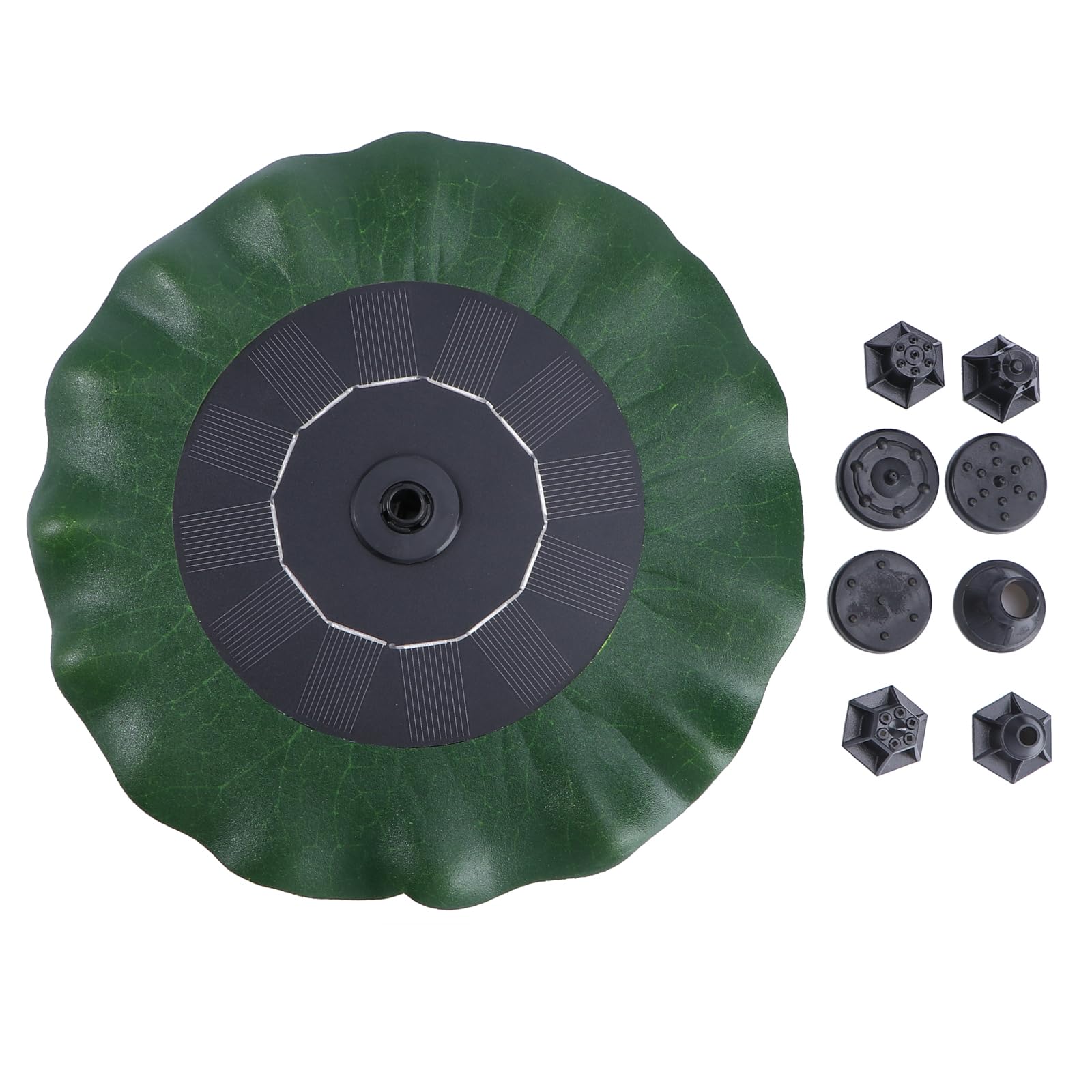 YARNOW Floating Solar Fountain - Lotus Leaf Shape Solar Powered Water Pump for Bird Baths, Garden Ponds & Outdoor Decor (7.87 Inch, Green) | Perfect for Backyard, Patio & Wildlife Water Features