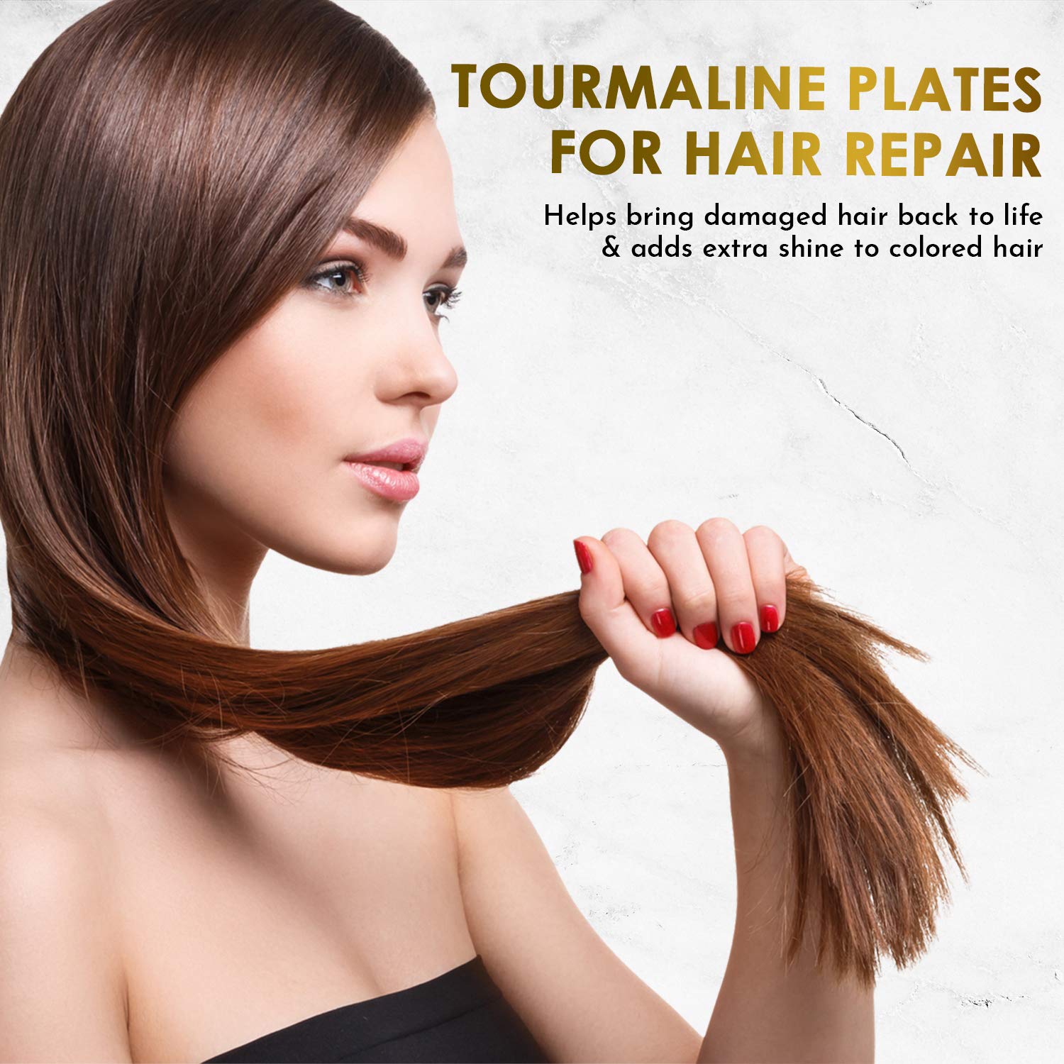 IKONIC 100% Pure Ceramic Hair Straightener & Flat Iron - 1