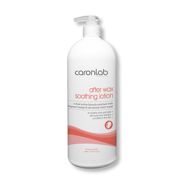 Caronlab After Wax Soothing Lotion with Mango & Witch Hazel - 1 Litre for Post-Waxing Skin Care - Soothes, Hydrates & Calms Irritated Skin After Hair Removal at Home or Salon