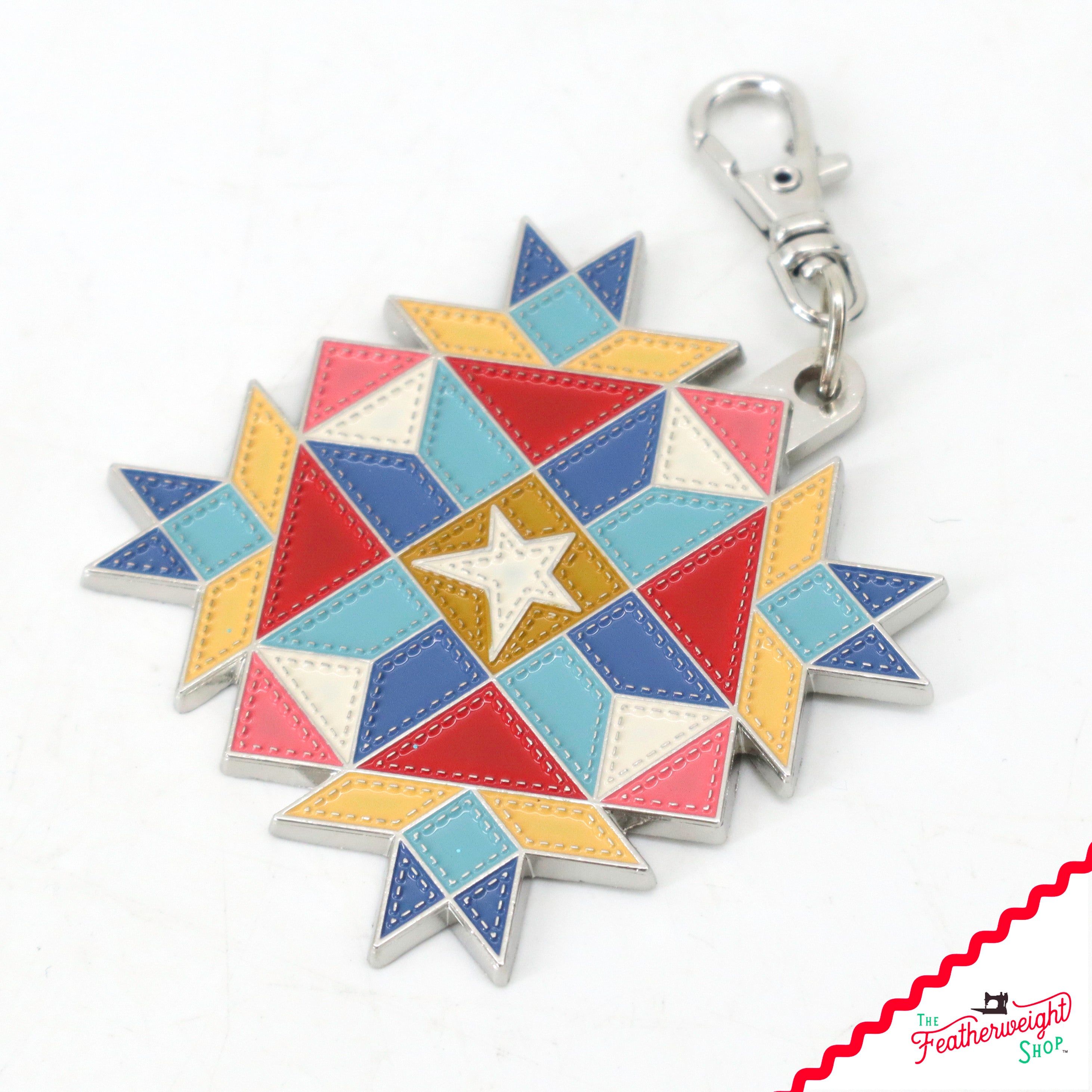 Lori Holt Enamel Star Keychain - Cute & Durable Keyring for Women, Men - Perfect for Gifts, Backpacks, Luggage & Everyday Use