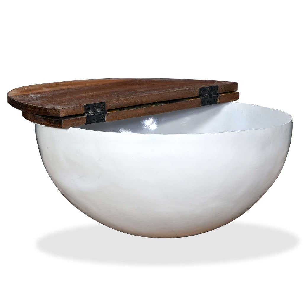 Modern Coffee Table & End Table Set - Round Bowl Shape Center Table & Side Table for Living Room, Home Office, Family Room Decor - Perfect for Entertaining & Relaxation