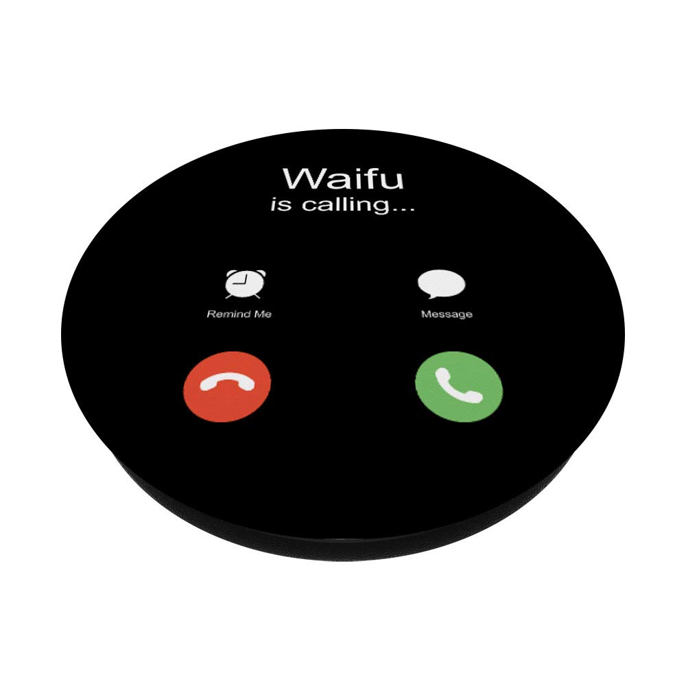 Funny Japanese Anime Kawaii Waifu Phone Call PopSockets Grip and Stand for Phones and Tablets - Perfect for Anime Fans and Daily Use