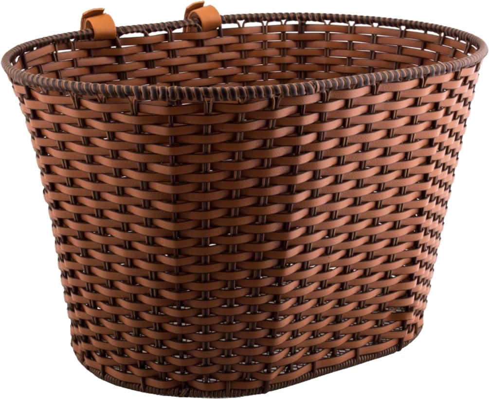 Sunlite Deluxe Rattan Basket with Adjustable Velcro Straps - Stylish Storage for Home, Office, or Picnic Use