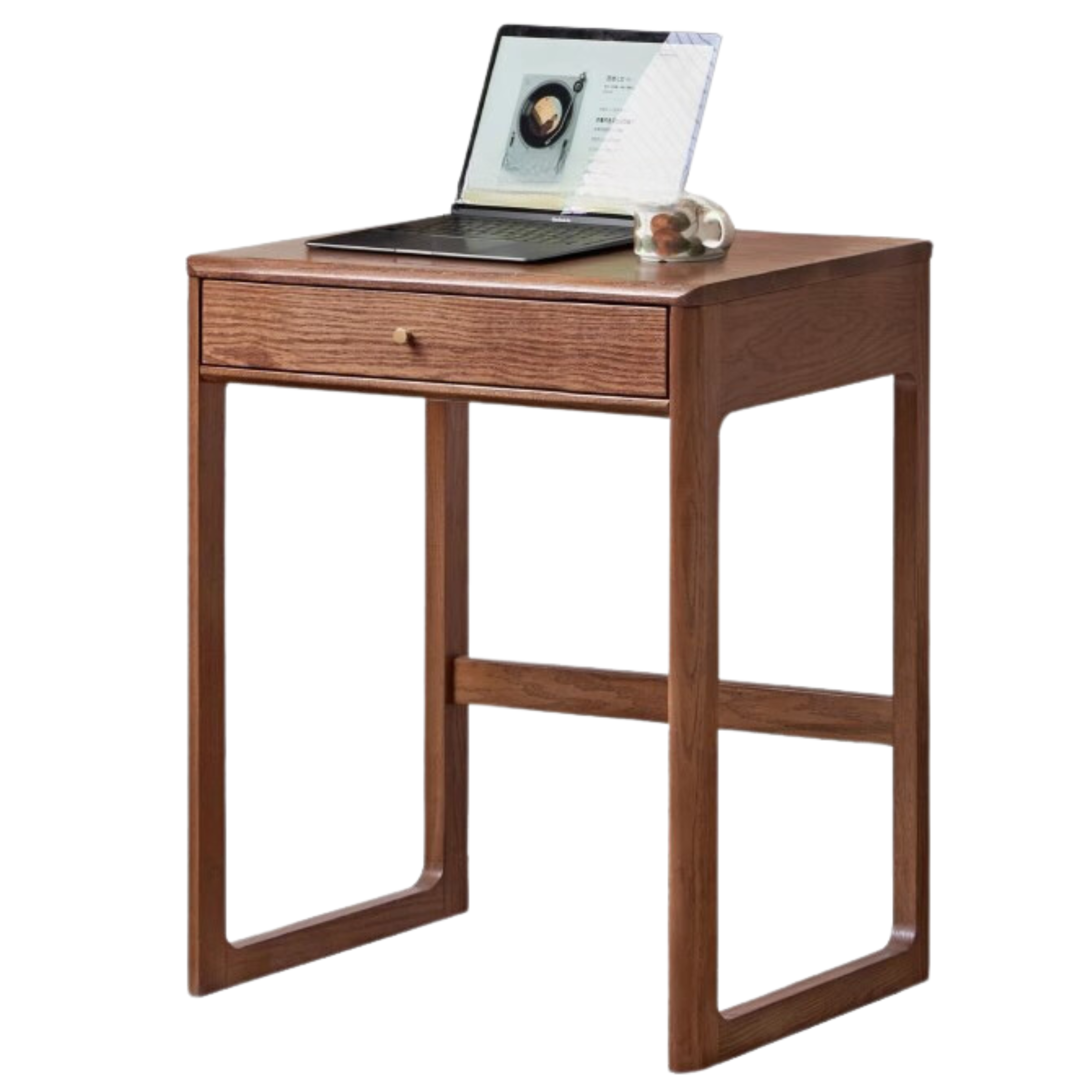 23.6x19.7x29.5 inch / 60x50x75сm / Walnut color / single drawer desk
