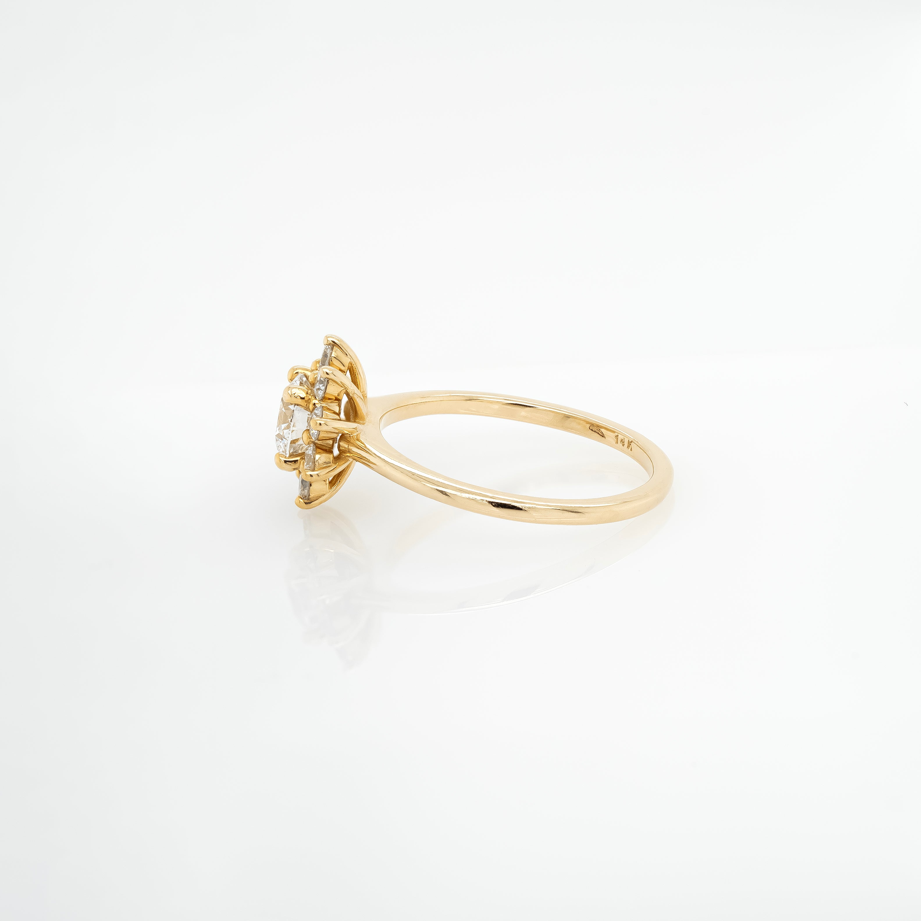 0.53 Carat Diamond Rosetta Halo Engagement Ring - Perfect for Proposals, Anniversaries & Special Occasions