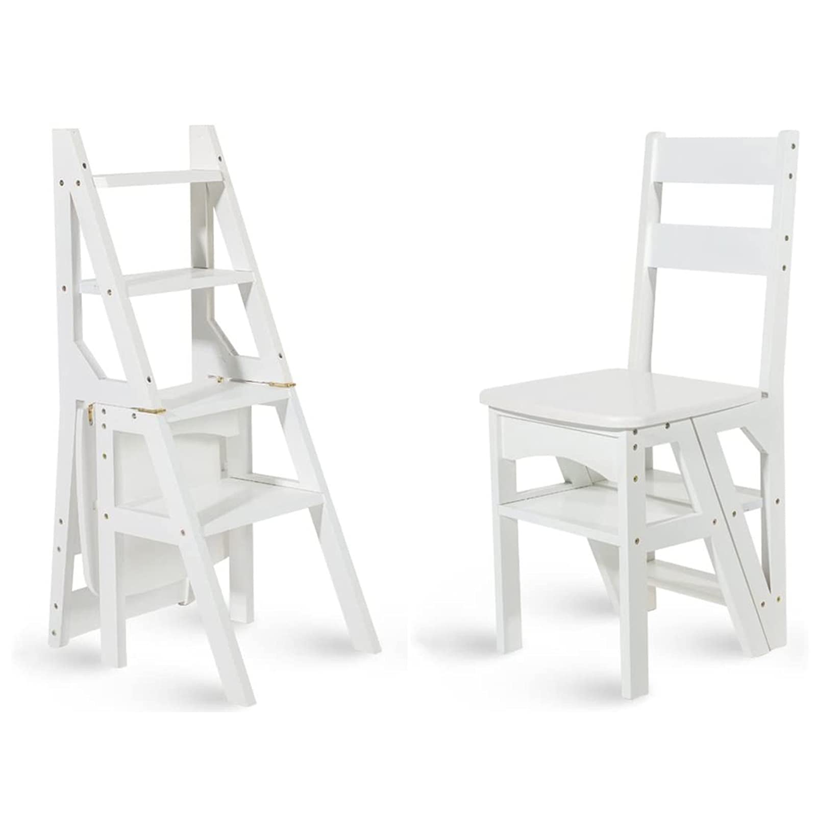 **Wooden Step Stool for Kids & Adults - 3-Step Folding Stool, Portable Stepladder with 150kg Weight Capacity - Perfect for High Beds, Bathrooms, Kitchens & Home Storage**