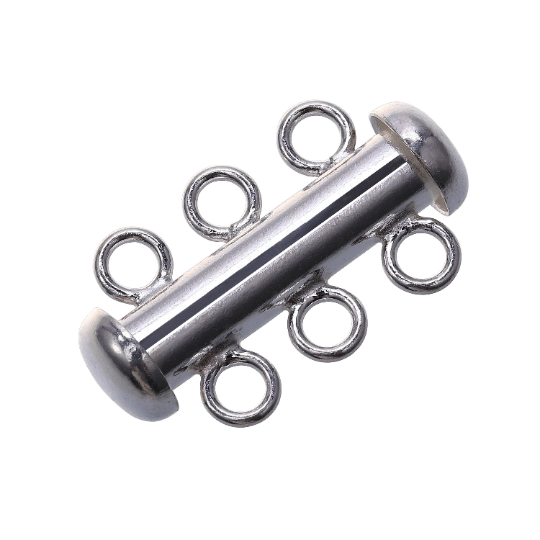 925 Sterling Silver 3 Hooks Clasp 6x20mm - Jewelry Making Supplies for Necklaces, Bracelets & DIY Crafts - Sold Individually