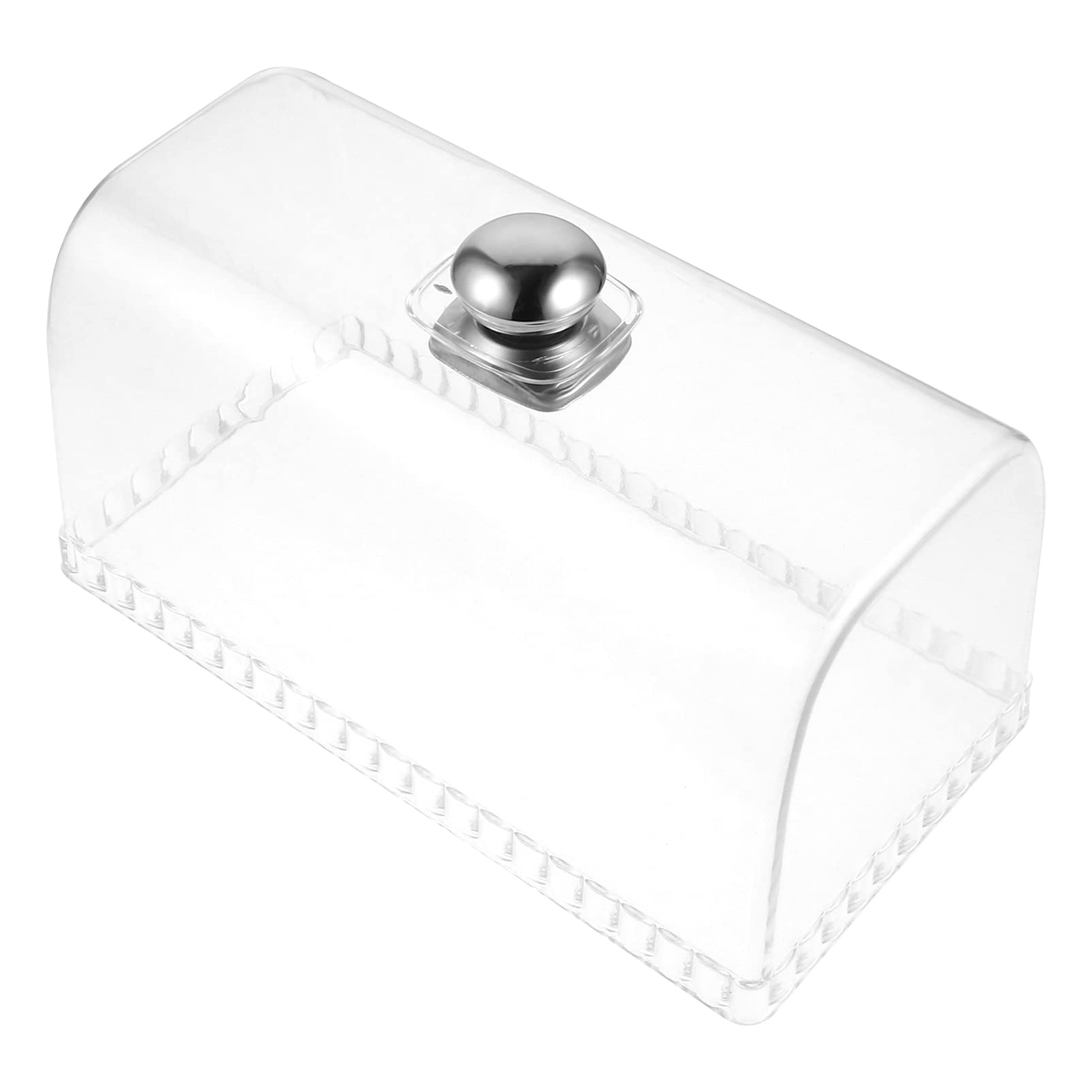 10.5 x 6 Inch Clear Plastic Cake Dome Cover - Rectangular Dessert Serving Platter with Cloche Lid for Displaying Cakes, Breads, Snacks & Pastries - Perfect for Bakeries, Cafes, Parties & Home Kitchen Use