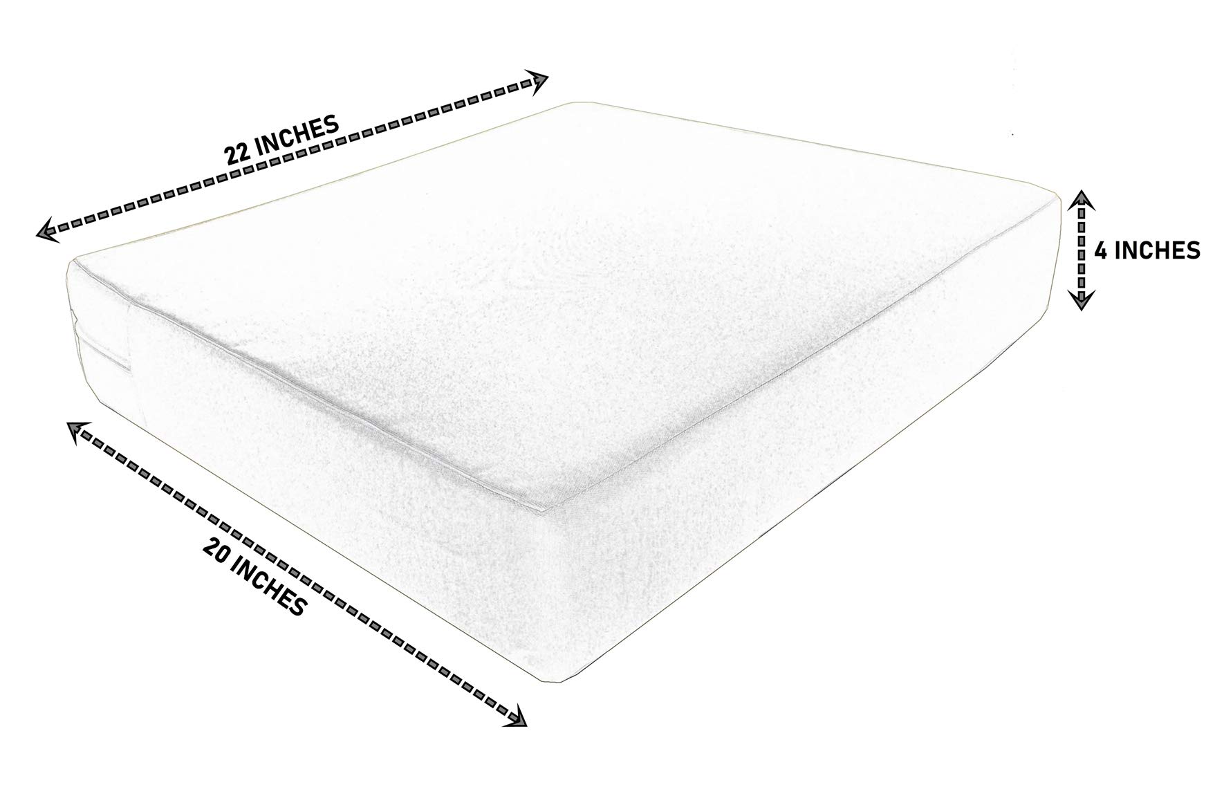 Waterproof & UV-Resistant Patio Chair Cushion Covers - Indoor/Outdoor Use - Set of 4 (22x20x4 Inches, Serenity Teal) - Perfect for Poolside Lounging, Garden Furniture & Deck Chairs