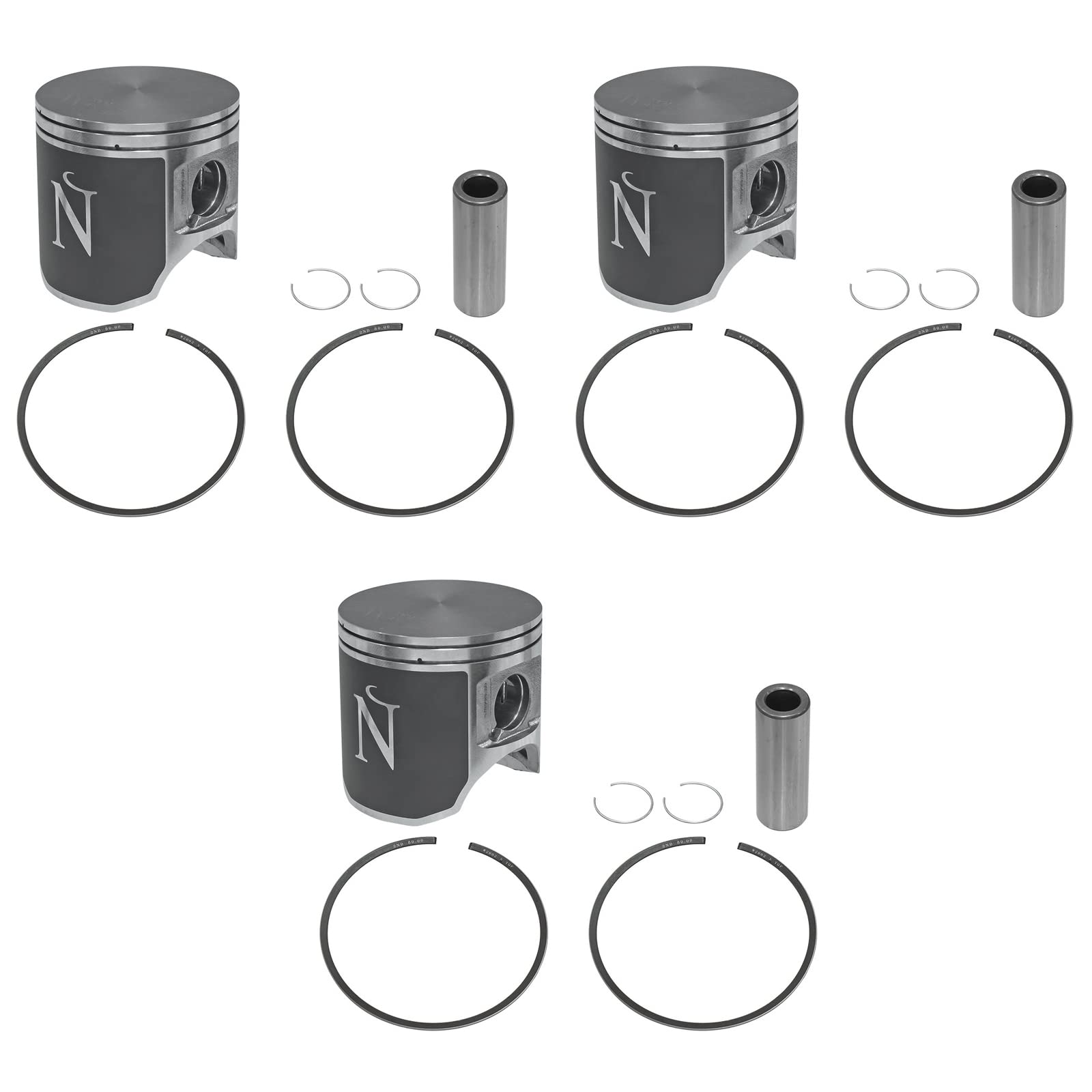 Kawasaki 1100 Jet Ski 80.5mm Over Bore Piston Kit (1996-2003 Models) - NW-20002-2, 3.020 - Perfect for Engine Rebuild & Performance Upgrade