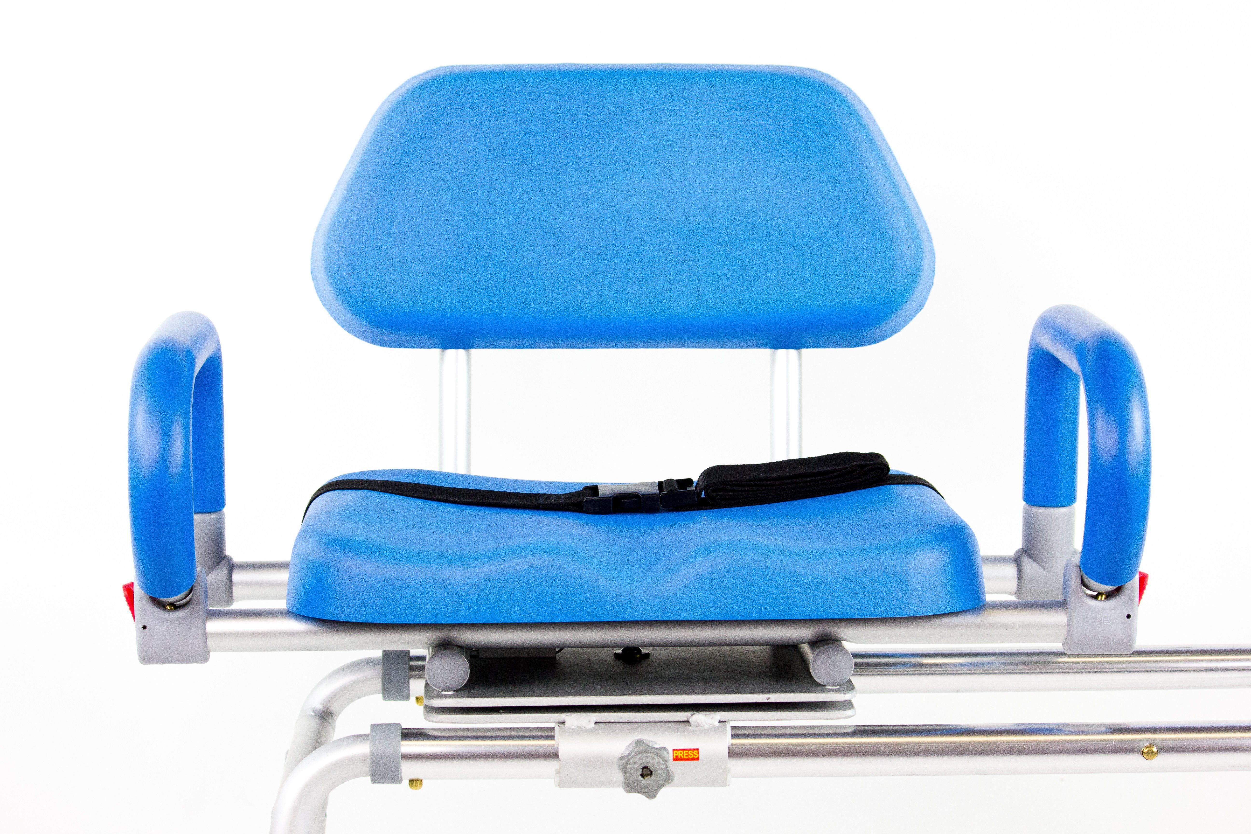 Refurbished Carousel Sliding Transfer Bench with Swivel Seat - Mobility Aid for Elderly & Disabled - Safe Bathroom & Shower Transfer Solution
