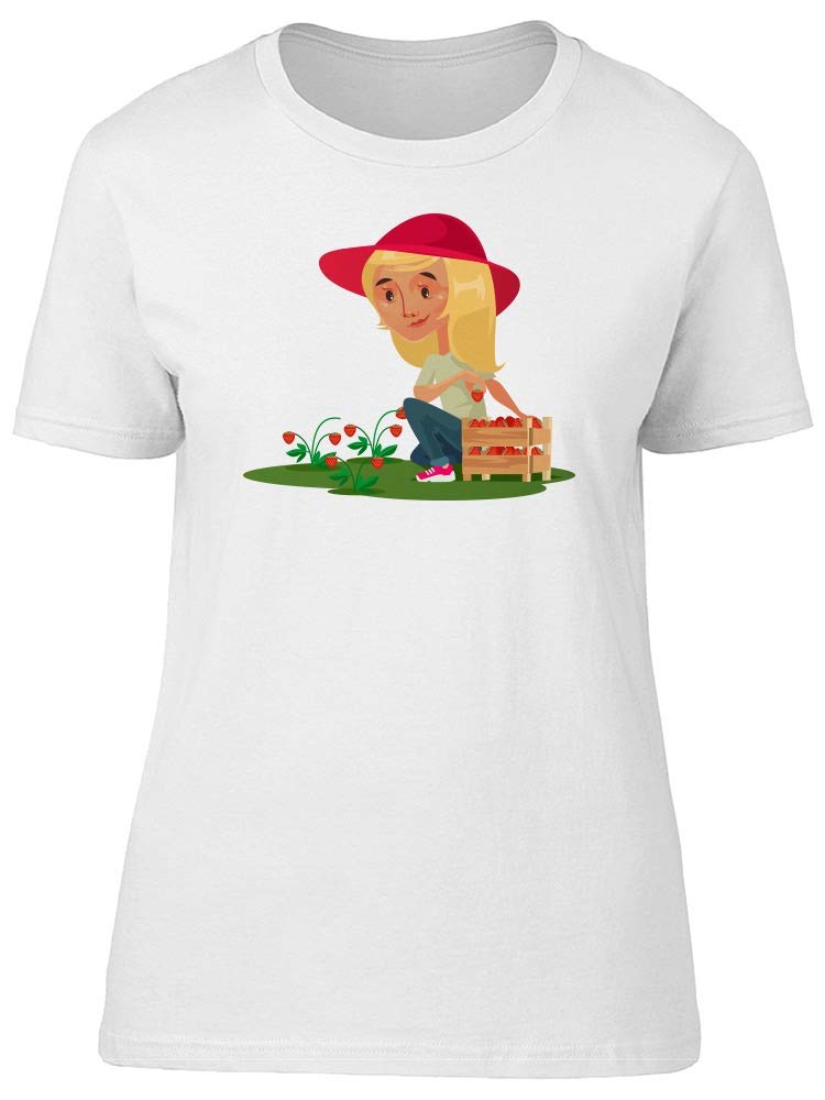 Happy Girl Gardening T-Shirt for Women - Cute Floral Print Tee for Gardening, Outdoor Activities & Casual Wear