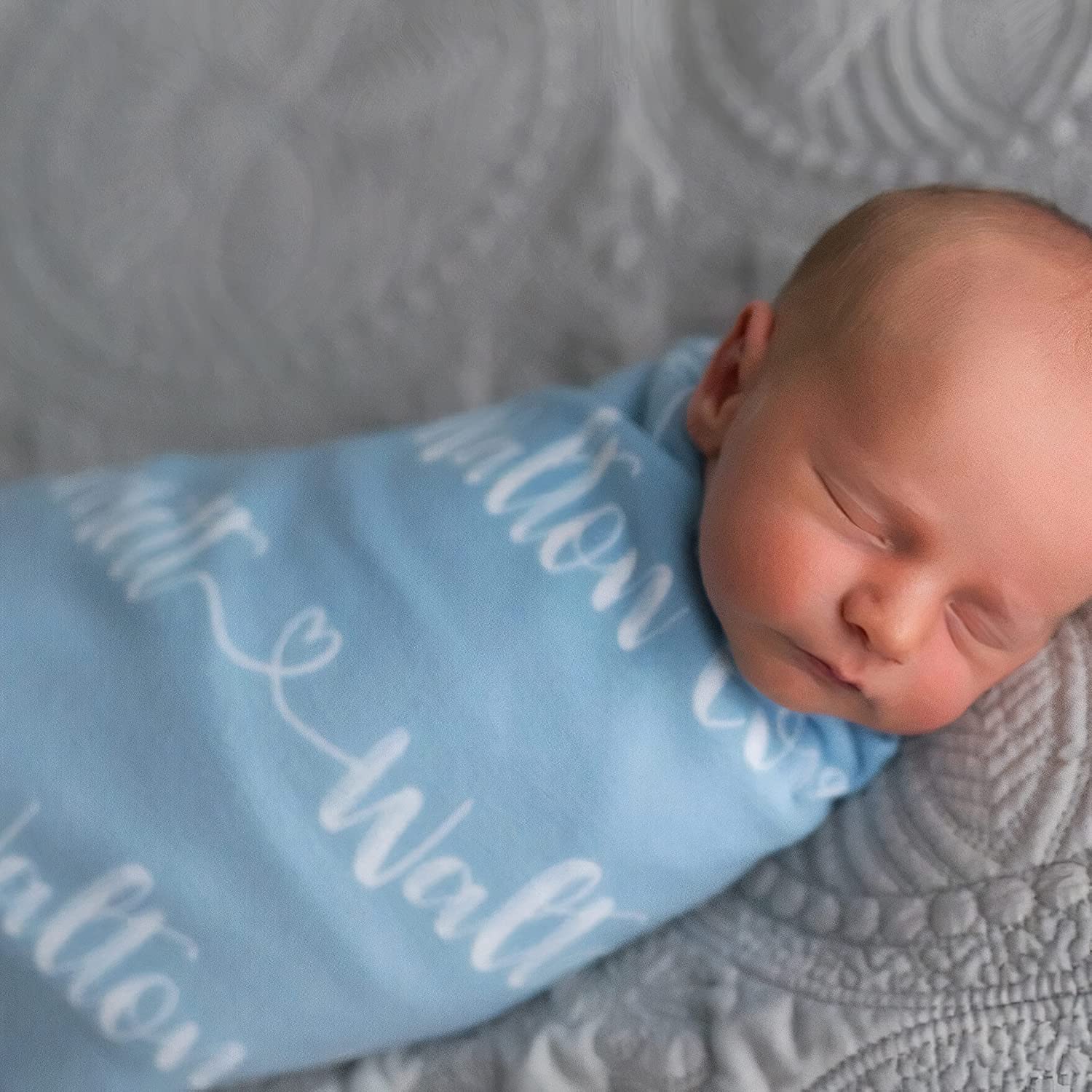 Personalized Baby Blanket with Name - Custom Monogrammed Baby Blanket for Boys & Girls - Soft & Cozy Baby Gift for Newborns, Infants & Toddlers - Perfect for Nursery, Stroller, Swaddling & Photo Shoots