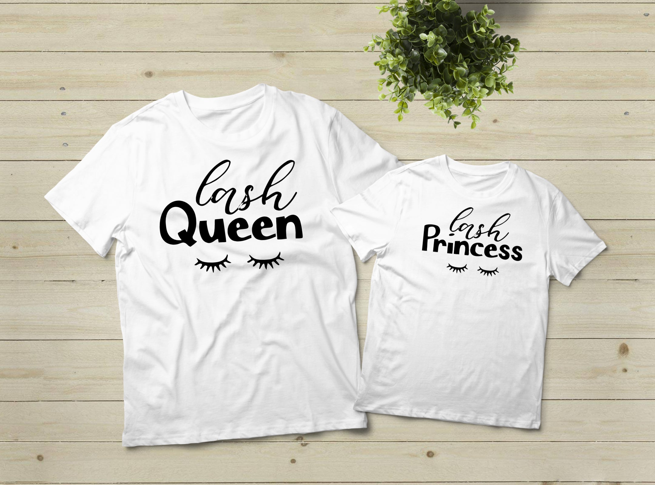 Mom and Baby Matching Outfits - Lash Queen & Princess T-Shirts for Mother-Daughter Bonding | Family Photo Outfits, Birthday Matching Sets, Special Occasion Wear