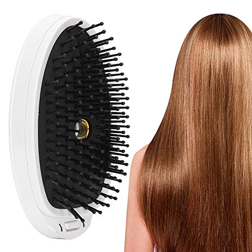 Electric Ionic Hairbrush with Negative Ion Technology - Portable Anti-Static Hair Straightening Brush for Women, Men & Kids - Perfect for Home, Travel & Salon Use