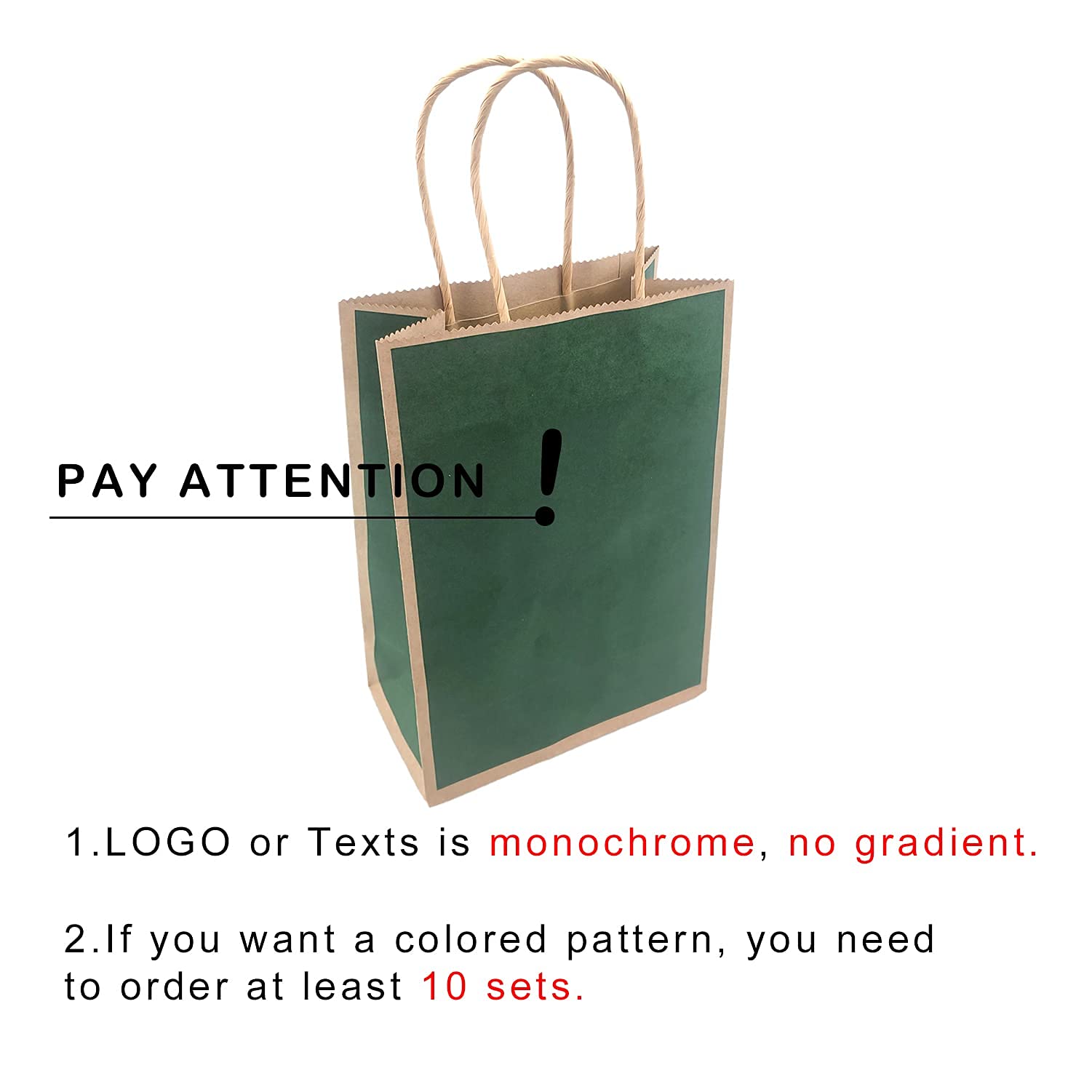Eco-Friendly Custom Printed Kraft Paper Bags - 5.91x3.15x8.27 Inch (100 Pcs) - Reusable Shopping Bags, Merchandise Bags, Party Favors & Gift Bags for Retail Stores, Weddings, Supermarkets & Eco-Conscious Packaging