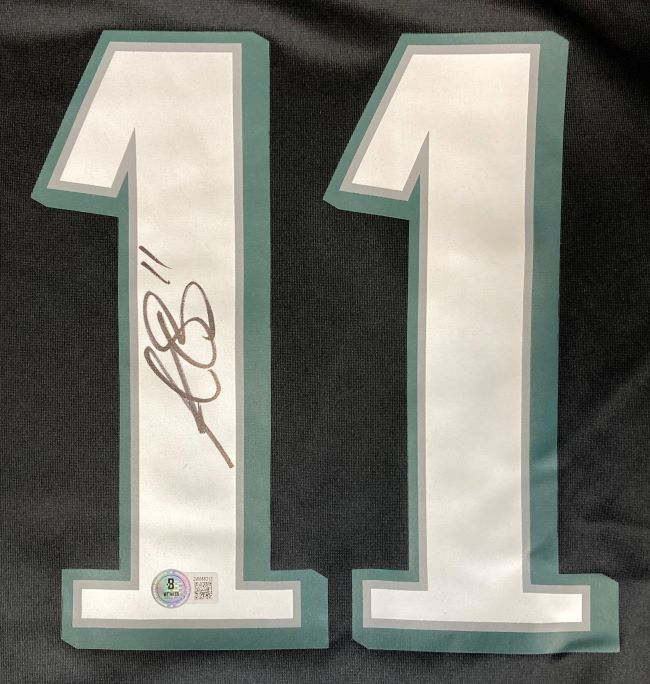 AJ Brown Autographed Philadelphia Eagles Black Nike Game Replica Jersey - Limited Edition Collectible for Eagles Fans, Sports Memorabilia, and Football Gifts