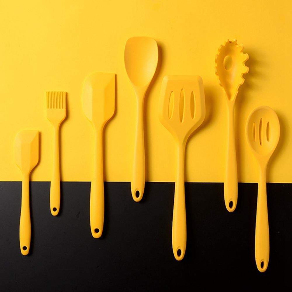 10-Piece Yellow Silicone Kitchen Utensil Set - Heat Resistant, Non-Stick Cooking Tools with Storage Box - Perfect for Baking, Frying & Everyday Meal Prep