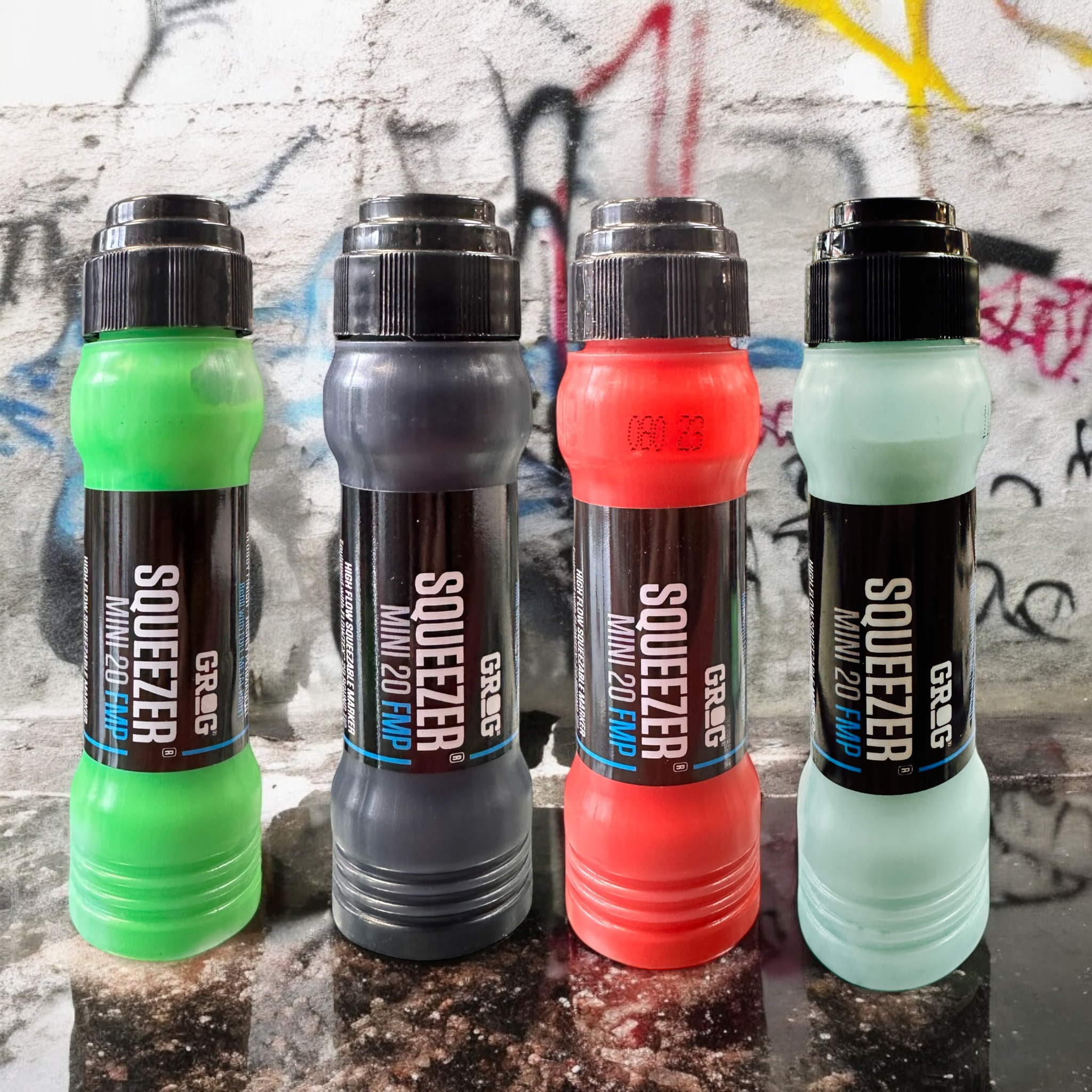 Grog Squeezer Marker Mini FMP 20 - Neon Green Highlighter Pen for Art, Note Taking & DIY Projects