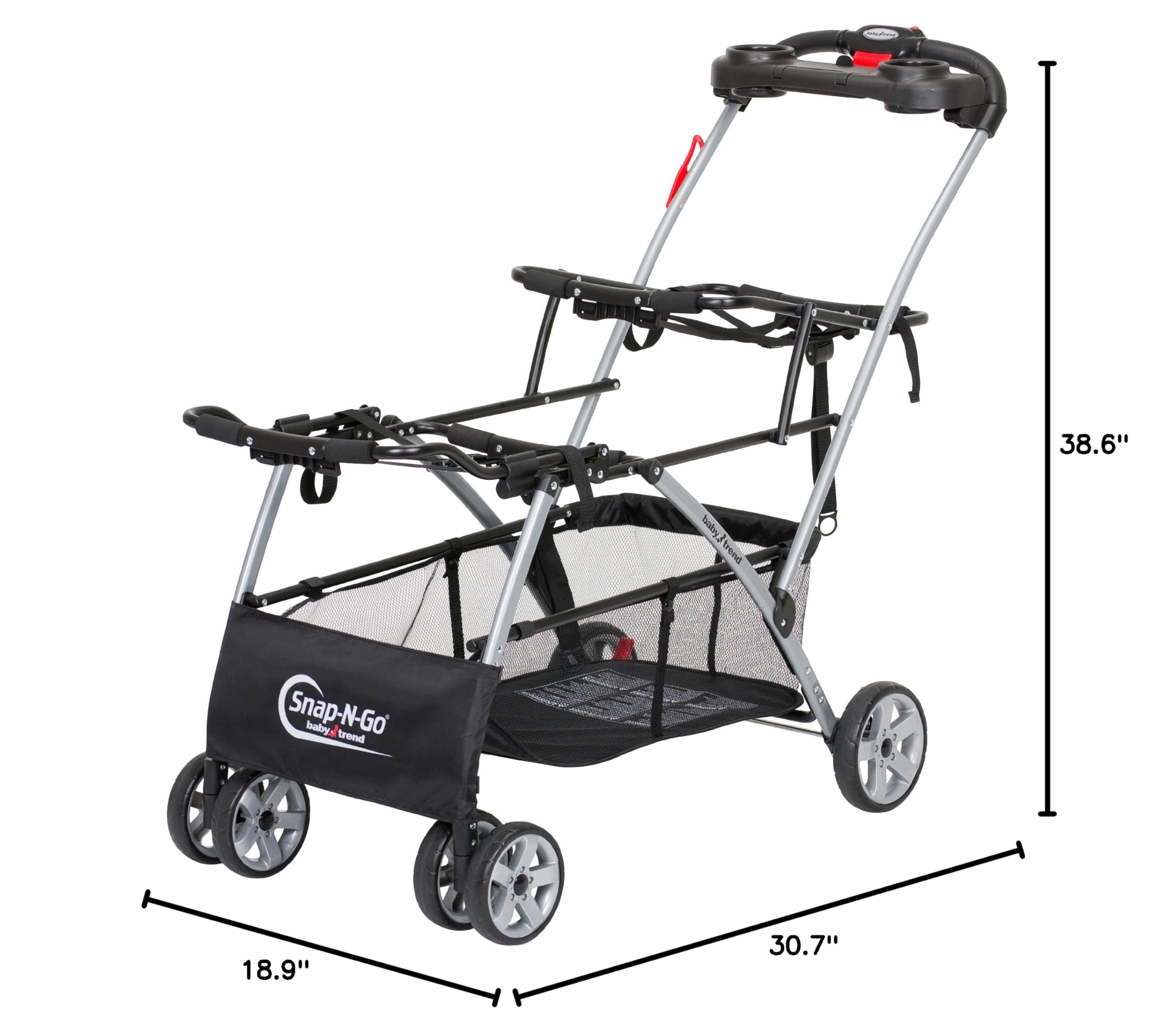 Baby Trend Snap-N-Go Double Stroller - Lightweight Frame for Infant Car Seats | Perfect for Twins or Siblings | Ideal for Shopping, Travel & Daily Walks