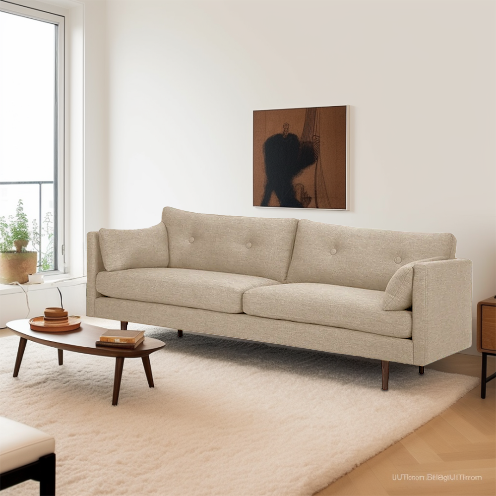 Londale 3-Seater Sofa - Modern Fabric Couch for Living Room, Comfortable Sectional Sofa Bed for Small Spaces - Perfect for Apartments, Dorms & Home Theater Seating
