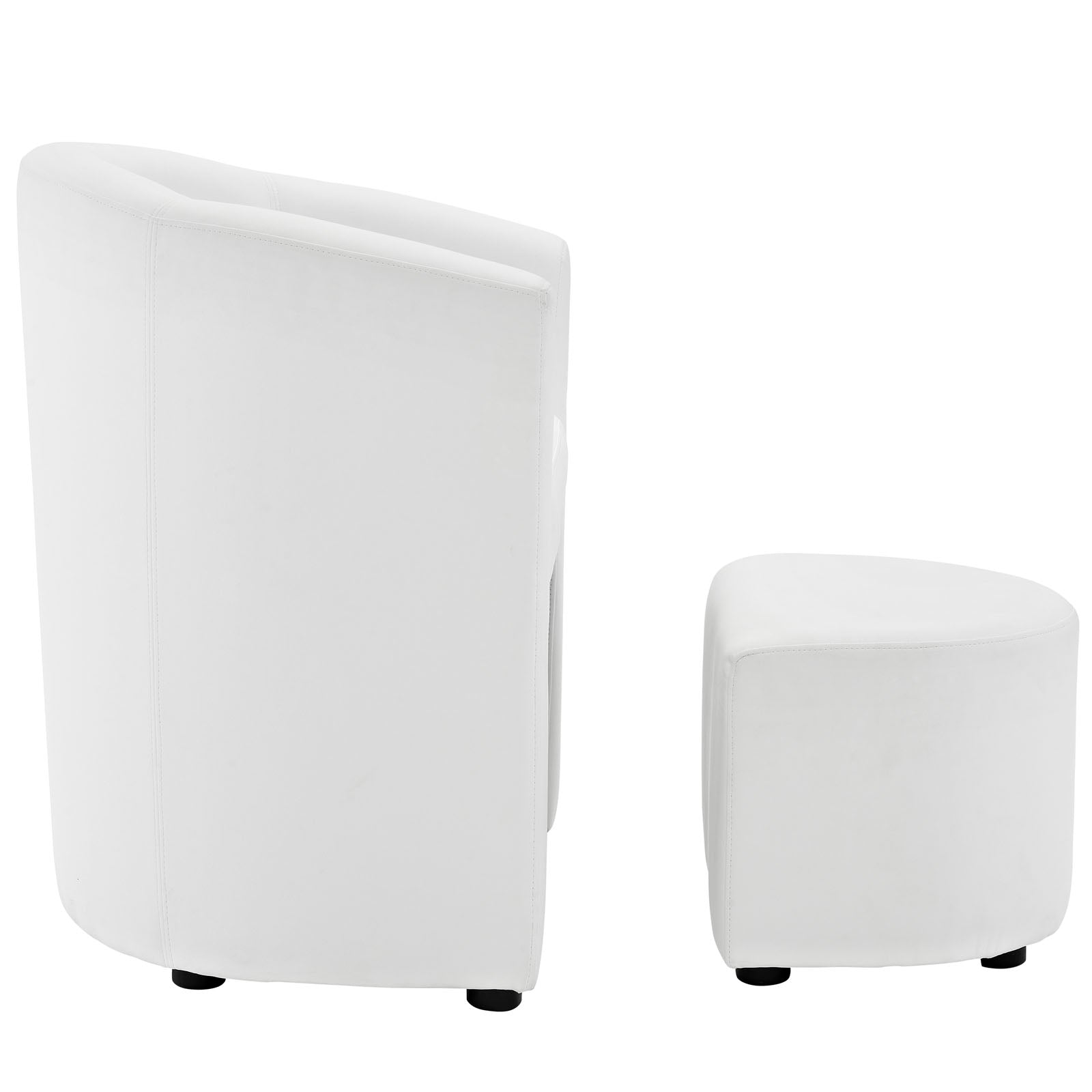 Divulge Armchair and Ottoman Set - Modern Living Room Furniture for Relaxation & Comfort - Perfect for Lounging, Reading, or Watching TV
