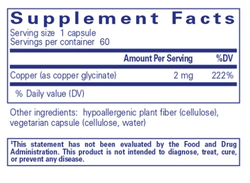 Best Copper Glycinate Supplement for Optimal Health - Supports Immune System & Energy Boost - Ideal for Daily Wellness & Detox