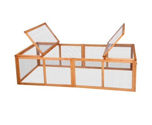 Premium Outdoor Rabbit Hutch with Waterproof Roof - Spacious Wooden Pet Rabbit Cage for Indoor/Outdoor Use - Perfect for Backyard, Garden, or Patio Rabbit Housing