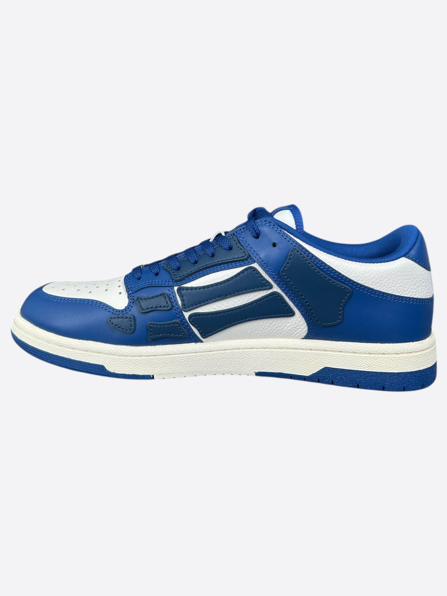Amiri Blue & White Skeleton Low Top Sneakers for Men - Stylish Casual Streetwear Shoes for Everyday Wear & Outfits
