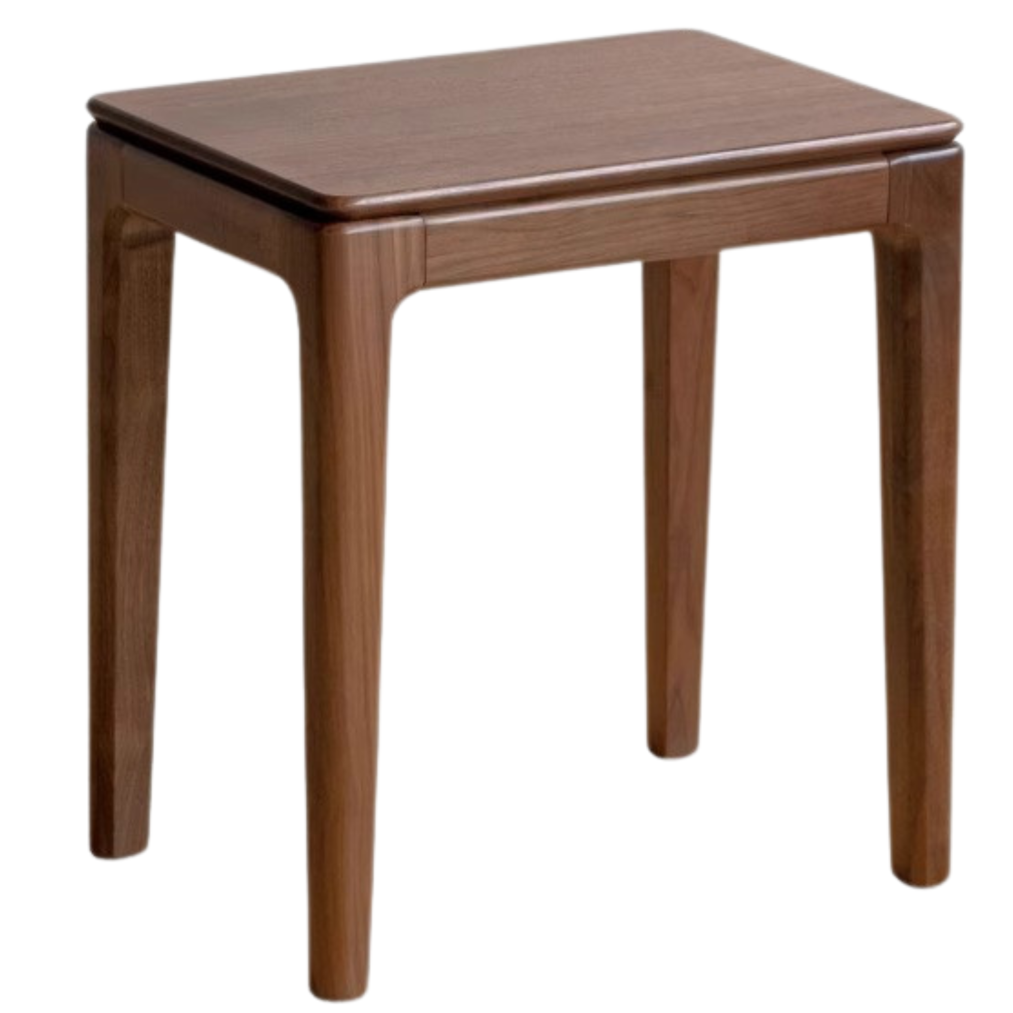 Black Walnut Solid Wood Makeup Stool - Durable Vanity Seat with Cushion for Bedroom, Dressing Room & Beauty Salon | Natural Wooden Stool for Makeup, Hair Styling & Relaxation