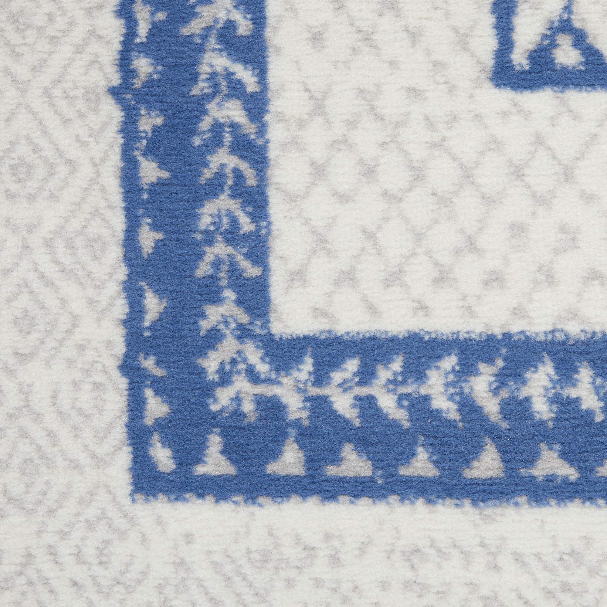 Nourison Whimsicle Geometric Ivory Blue 8'4