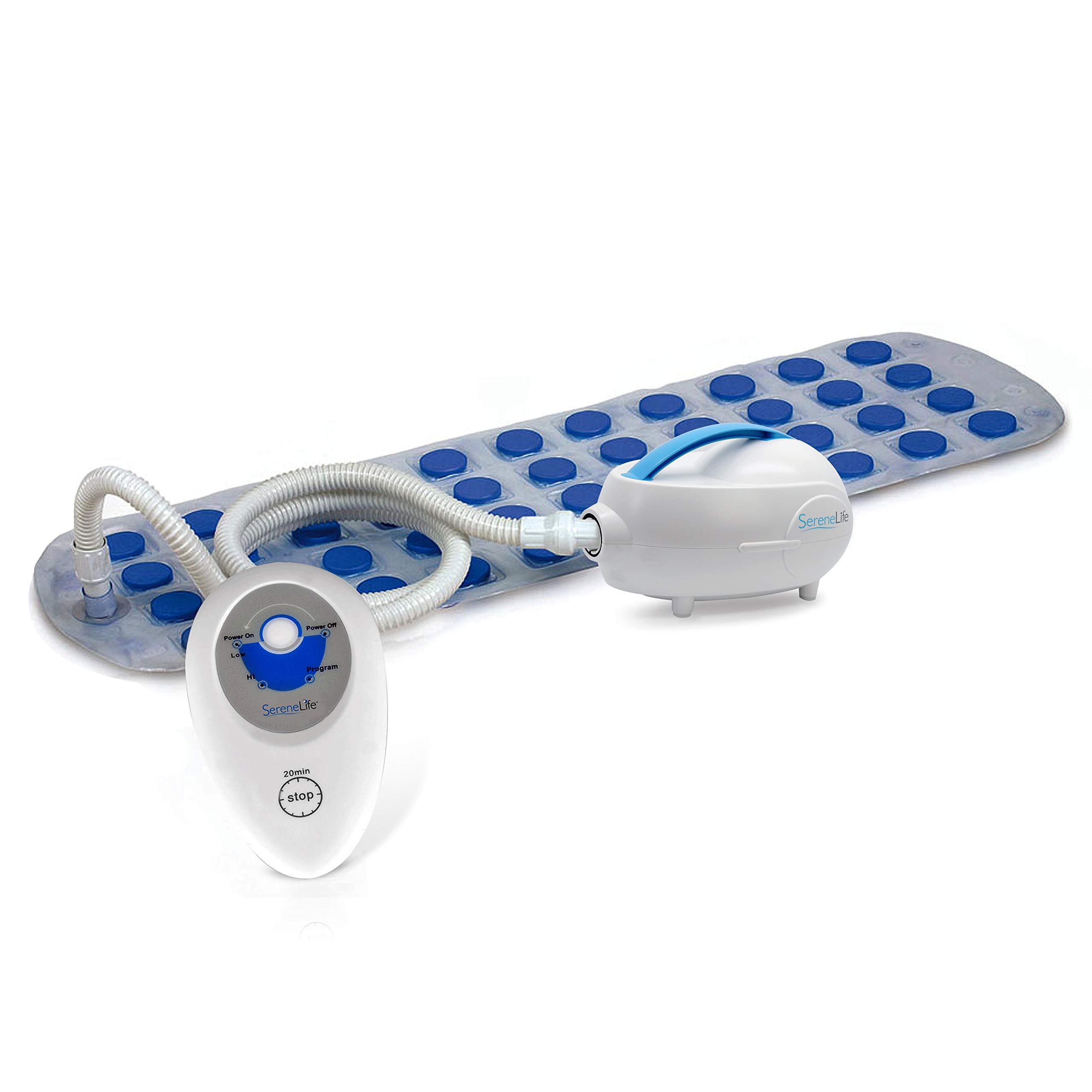 SereneLife Full Body Spa Bath Mat with Warm Air Jets & Bubble Massage - Portable Hot Tub Mat with Remote Control, Non-Slip Design, Adjustable Heat & Aromatherapy Clip for Essential Oils - Perfect for Relaxation, Stress Relief & Home Spa Experience