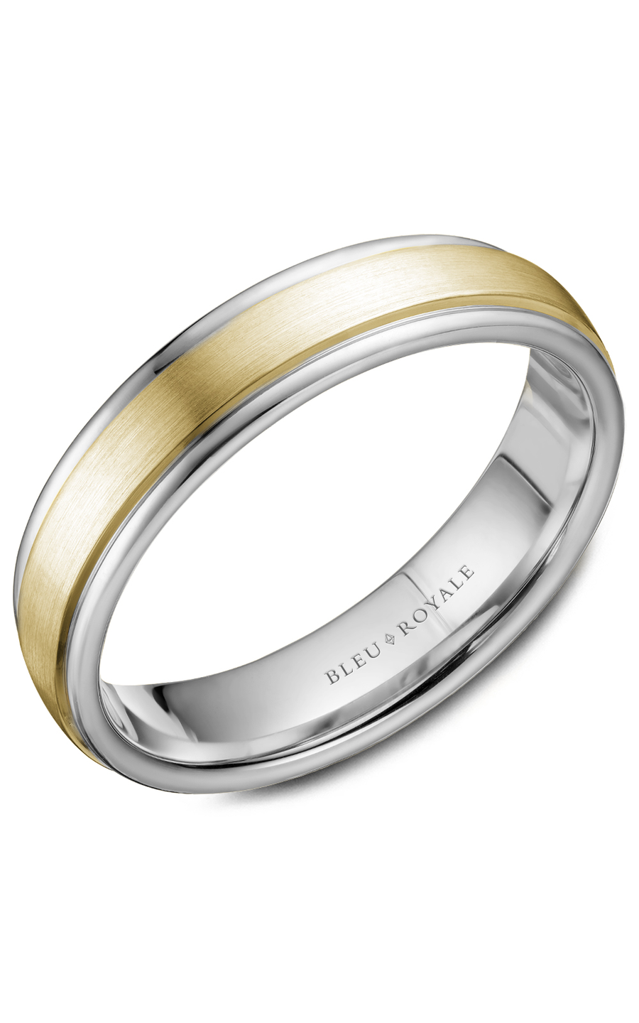 Bleu Royale Men's Wedding Band Ring - 14K Yellow Gold Comfort Fit RYL 058YW55 - Perfect for Engagement, Anniversary & Special Occasions