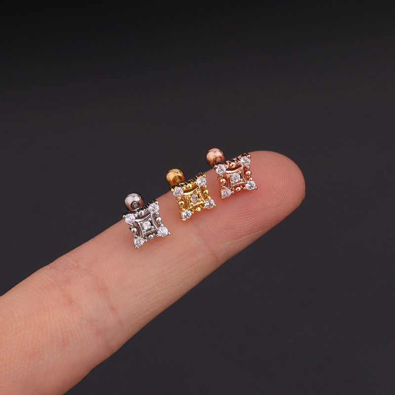 20G Cartilage Tiny Stud Earrings - Starfish & Moon Design Hypoallergenic Piercing Jewelry for Women | Perfect for Daily Wear, Parties & Gifts