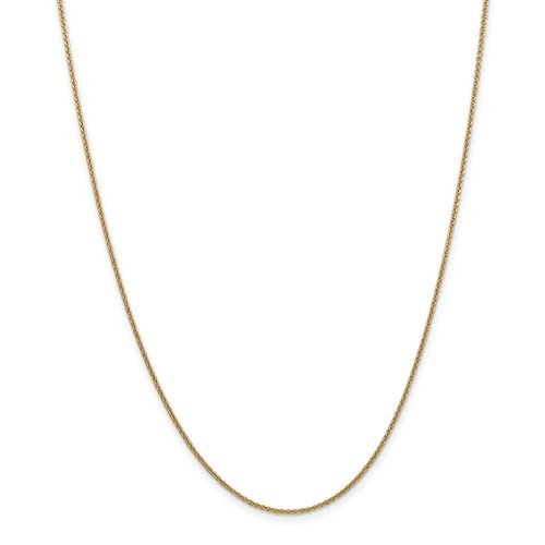 14K Gold 1.4mm Cable Chain Necklace - 5 Adjustable Lengths (14
