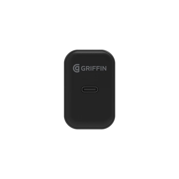Griffin PowerBlock 30W USB-C Wall Charger - Fast Charging, Compact Design, Black - Perfect for iPhone, Android, Travel & Home Use