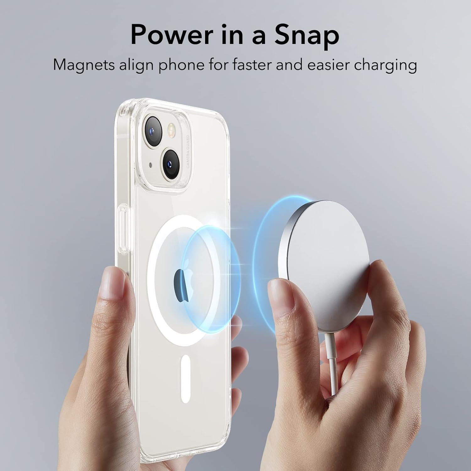 Magnetic Phone Case for iPhone 14/13 with MagSafe Compatibility | Military-Grade Drop Protection & Scratch-Resistant Clear Back | Perfect for Everyday Use, Travel, and Outdoor Activities
