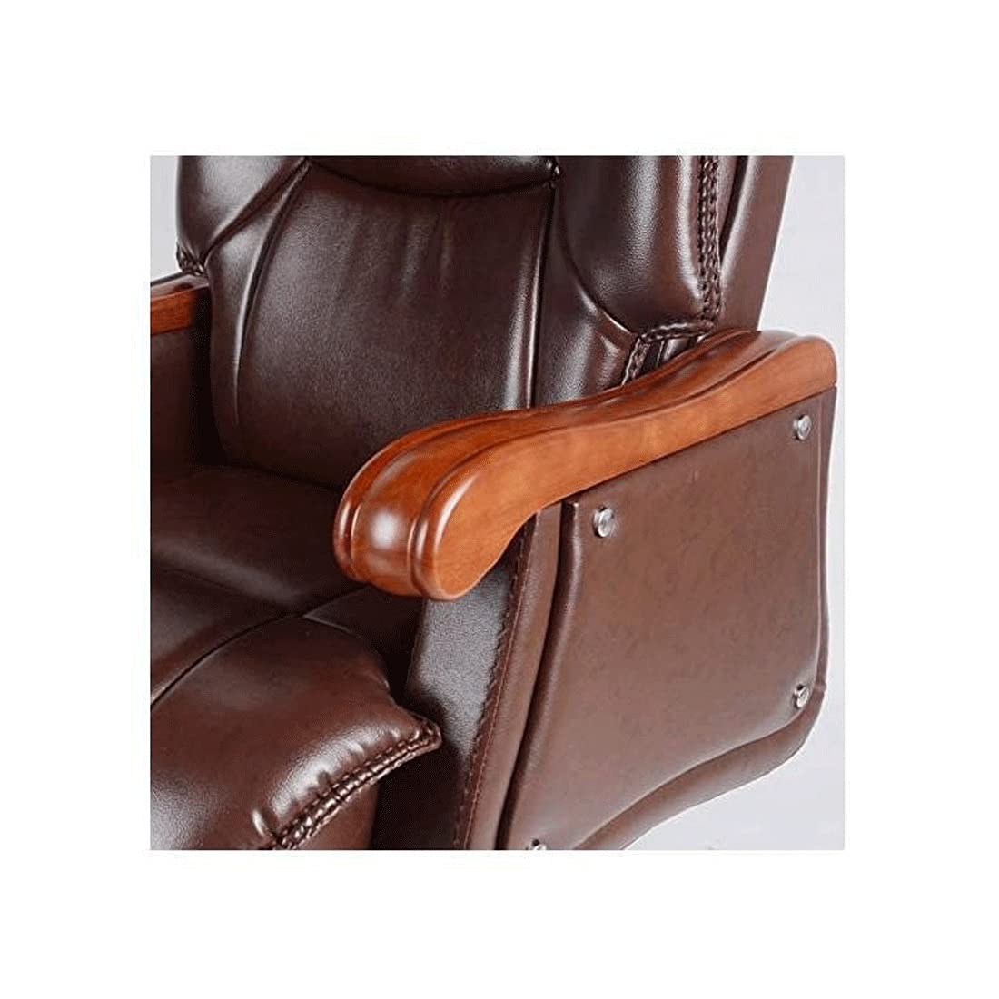 Ergonomic Executive Office Chair - High Back Leather Swivel Chair with Adjustable Height for Boss, Conference & Business Meetings (Black) - Perfect for Home Office, Corporate Workspaces & Professional Environments