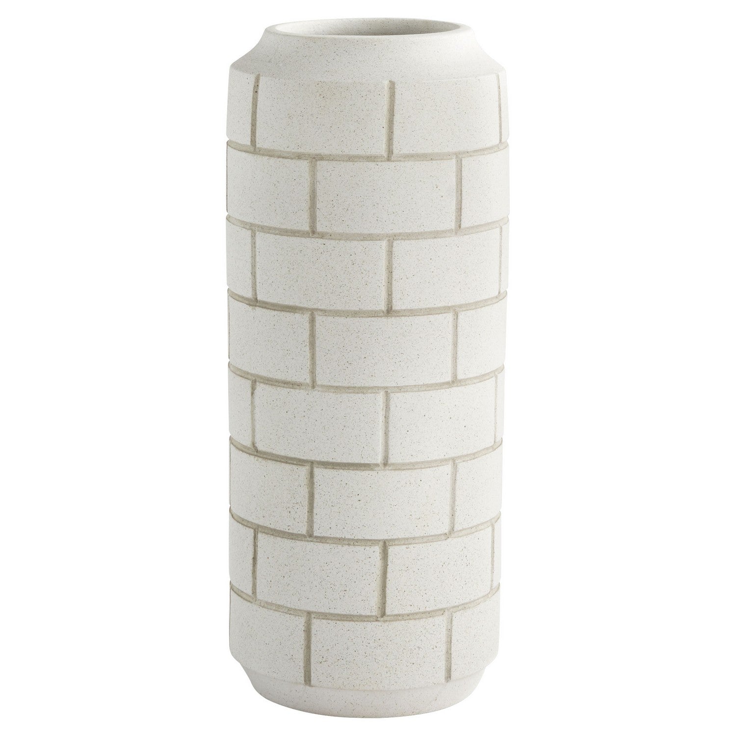 Cyan Design 11554 Large White Speckled Mason Vase - Perfect for Farmhouse Decor, Wedding Centerpieces & Rustic Home Accents