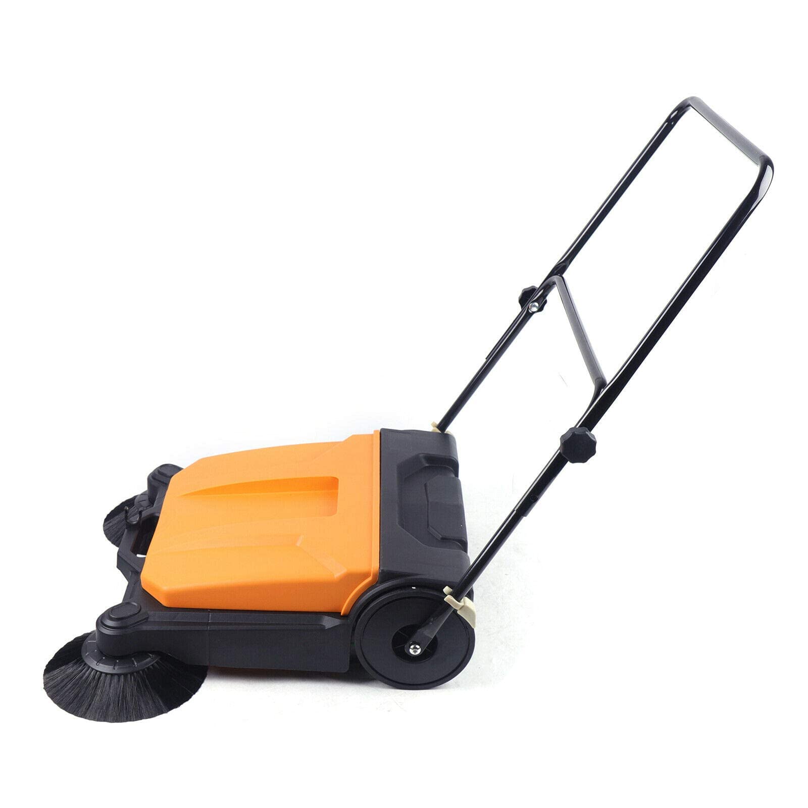 Industrial Manual Push Sweeper - 360° Rotating Floor Cleaning Tool for Carpet, Hardwood & Outdoor Surfaces | Perfect for Household, Commercial & Construction Sites | Backyard, Walkways, Lawns & Road Cleaning Solution