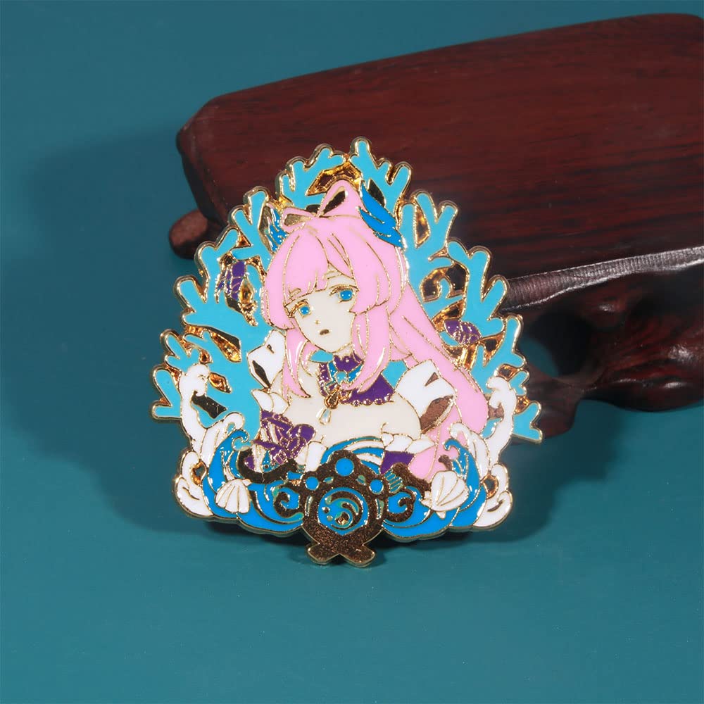Genshin Impact Hu Tao Enamel Brooch Pin - Anime Cosplay Accessory for Fans, Women & Girls - Perfect for Conventions, Cosplay Events & Gift Giving
